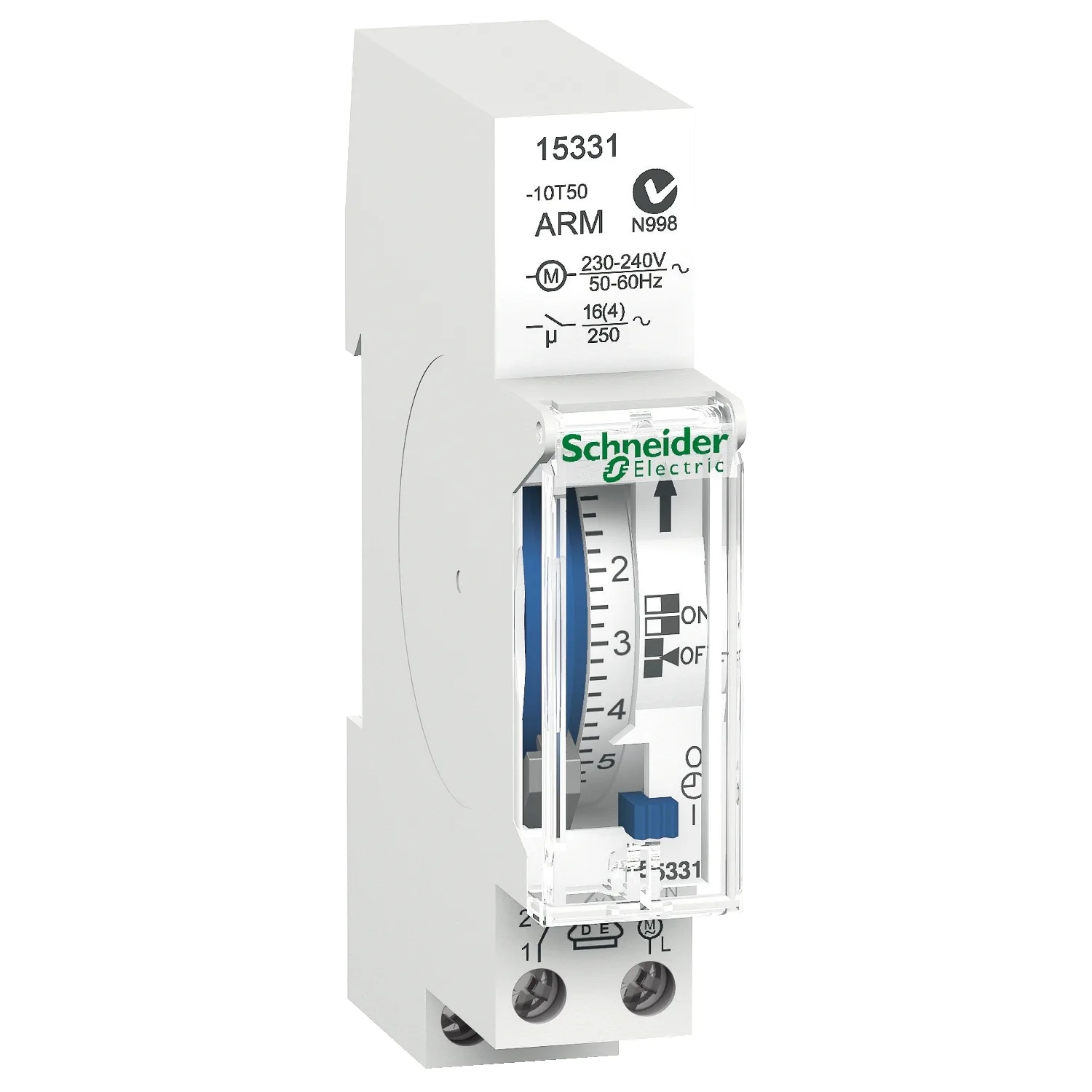 Schneider 15331 - 15331 - IH, 7 gün, 1 adet kapama-açma (ON-OFF) kontak çıkışı, 100 saat rezerveli