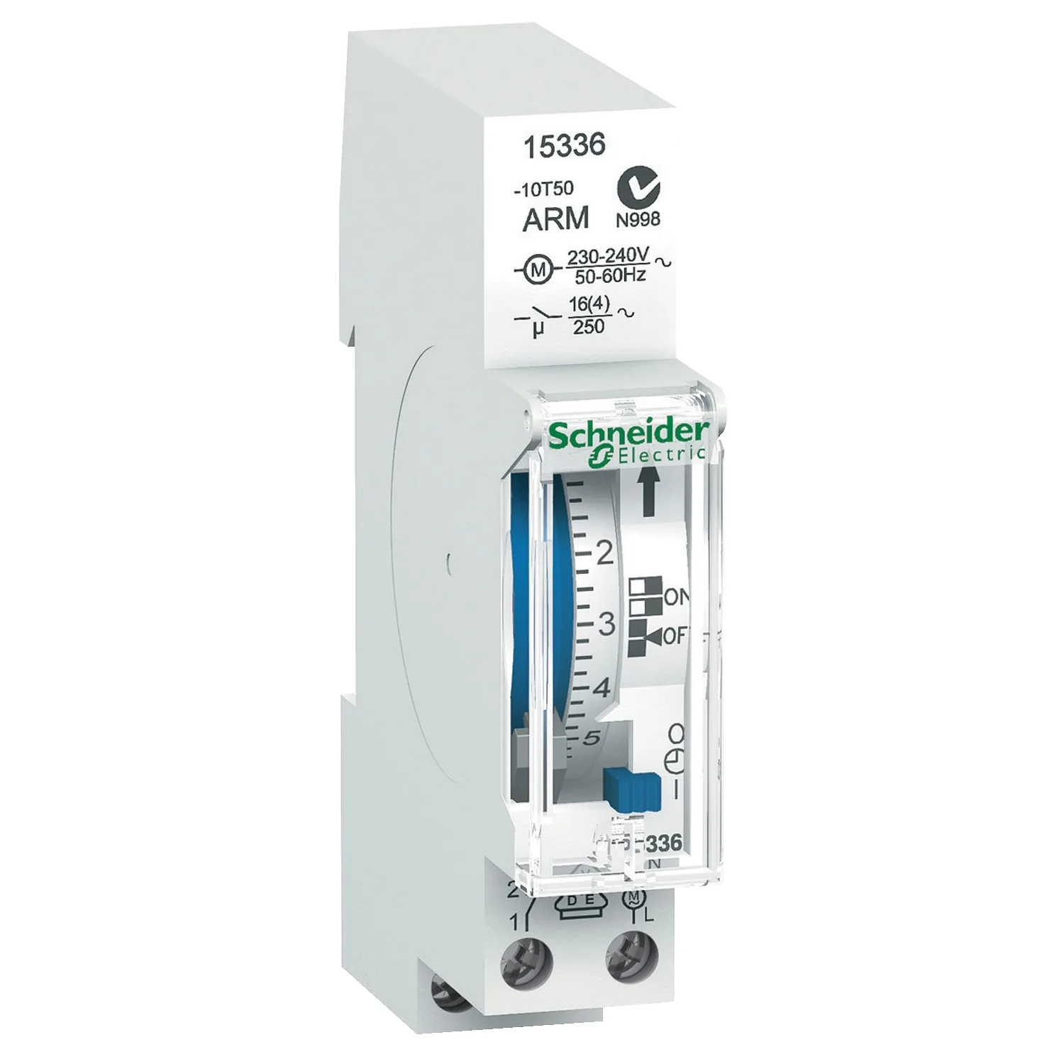 Schneider 15336 - 15336 - IH, 24 saat, 1 adet kapama-açma (ON-OFF) kontak çıkışı, 100 saat rezerveli