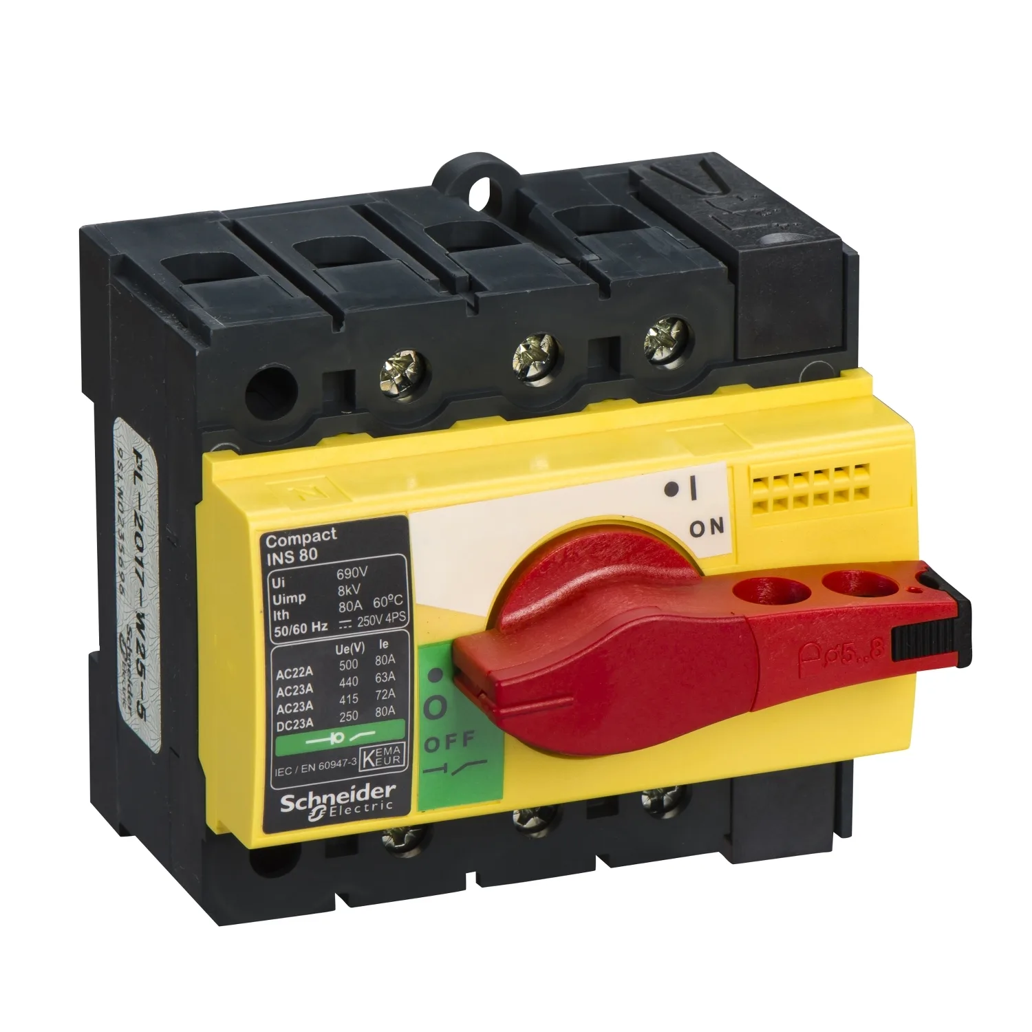 Schneider 28920 - 28920 - ComPacT,sarı-kırmızı,emniyet yük ayırıcısı, INS80