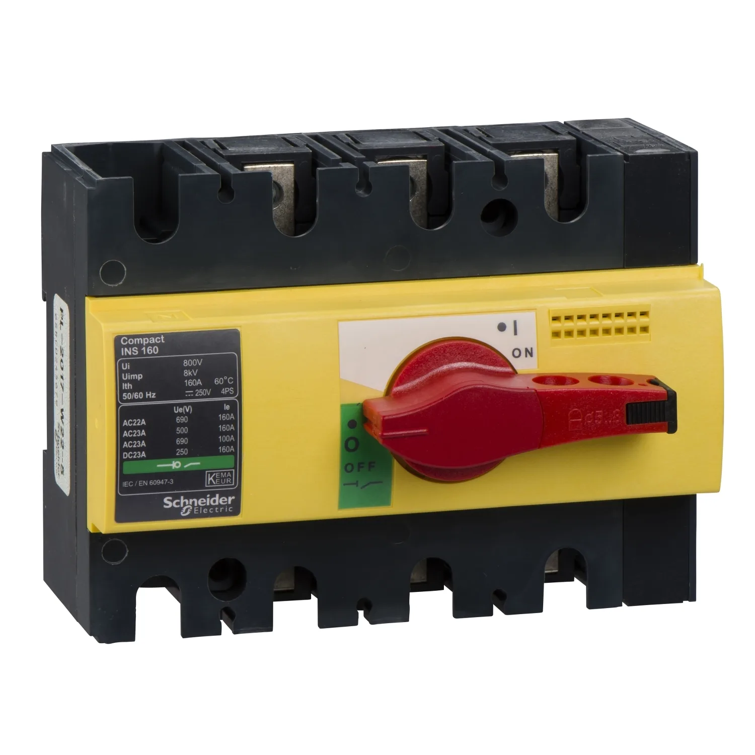 Schneider 28928 - 28928 - ComPacT,sarı-kırmızı,emniyet yük ayırıcısı, INS160