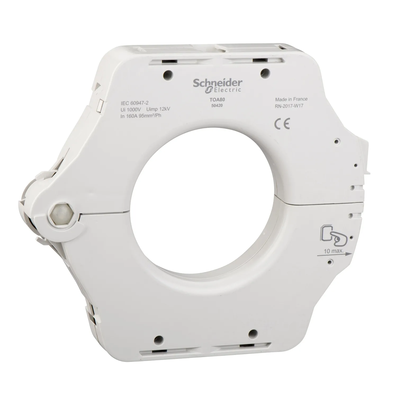 Schneider 50420 - Geteilter Ringkern für Fehlerstromschutz TOA - Ø 80 mm
