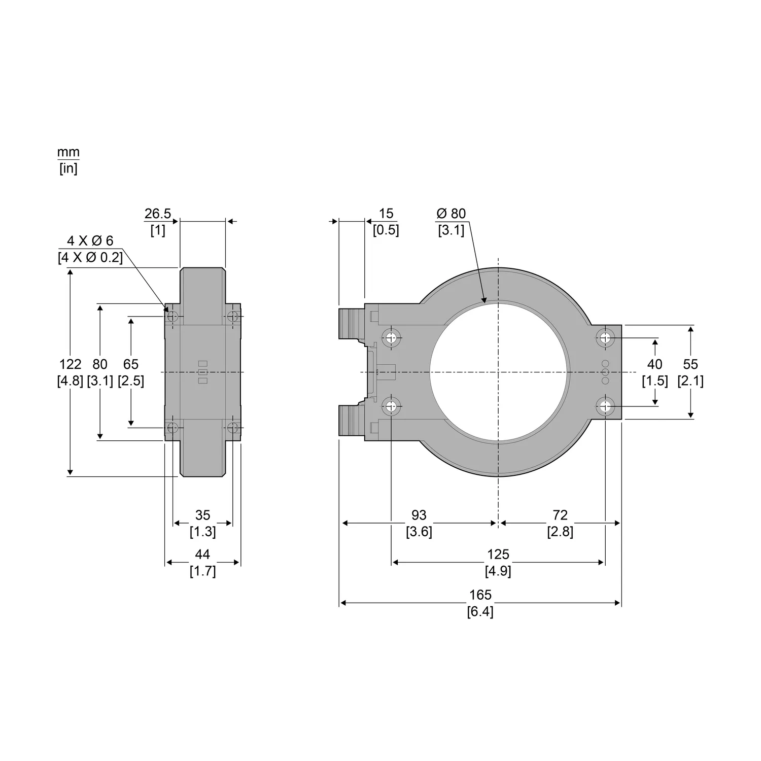 Schneider 50439 - Geschlossener Ringkern für Fehlerstromschutz IA, Ø 80mm