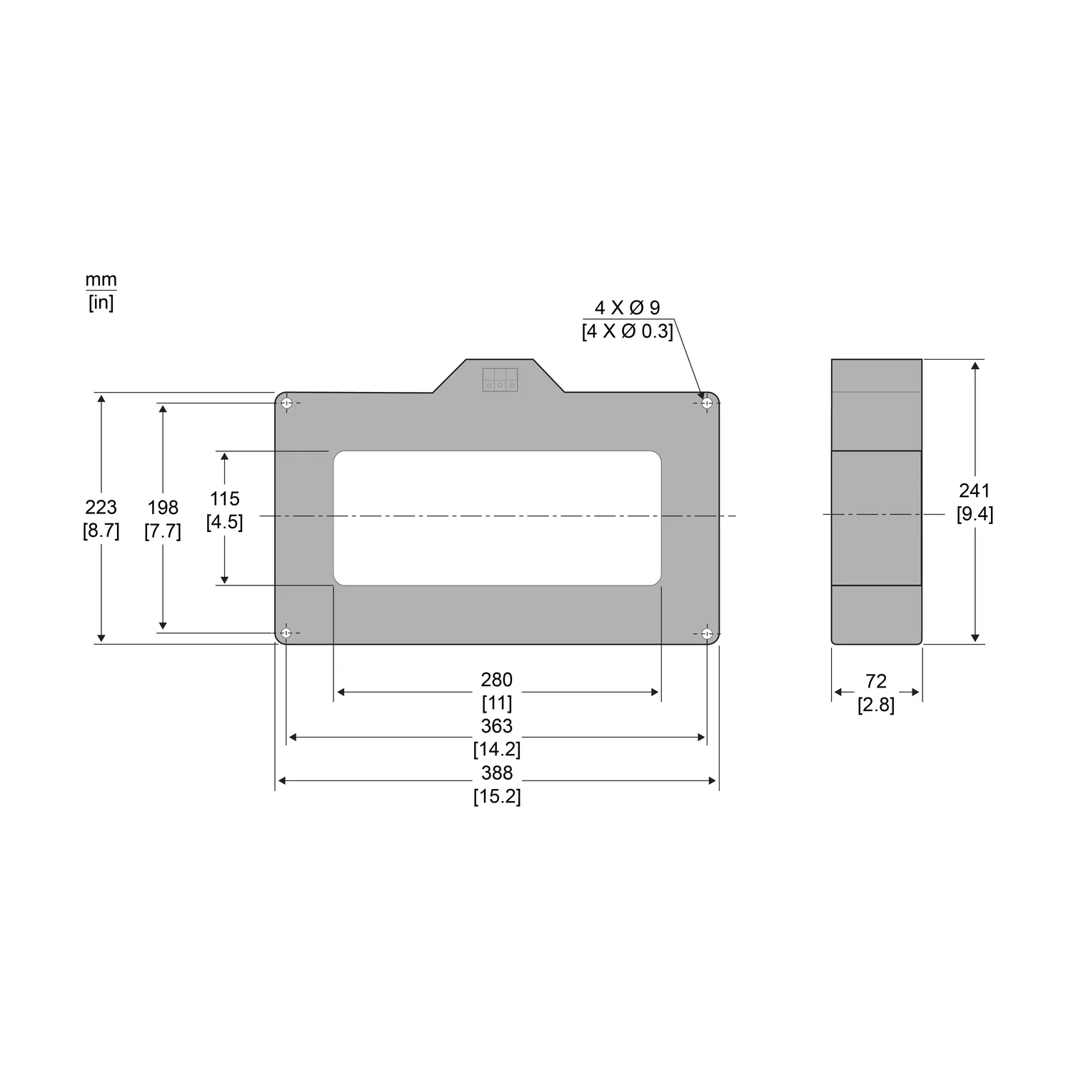 Schneider 56053 - Summenstromwandler, 1600A, 280x115mm, für Vigilohm, Vigirex
