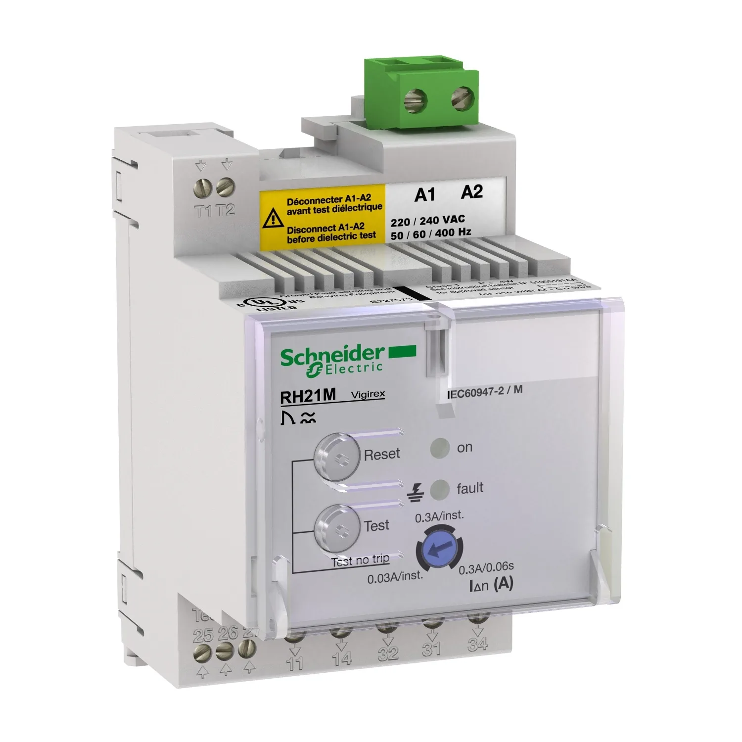 Schneider 56163 - RH21M 220/240 V AC 50/60/400 Hz MIT MANUELLER FEHLERQUITTUNG