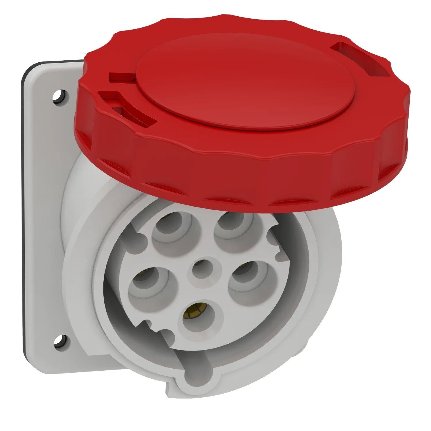 Schneider 81283 - 81283 - 5x63A, trifaze, 3P+N+T, IP67, VİDALI Eğik Makine Prizi