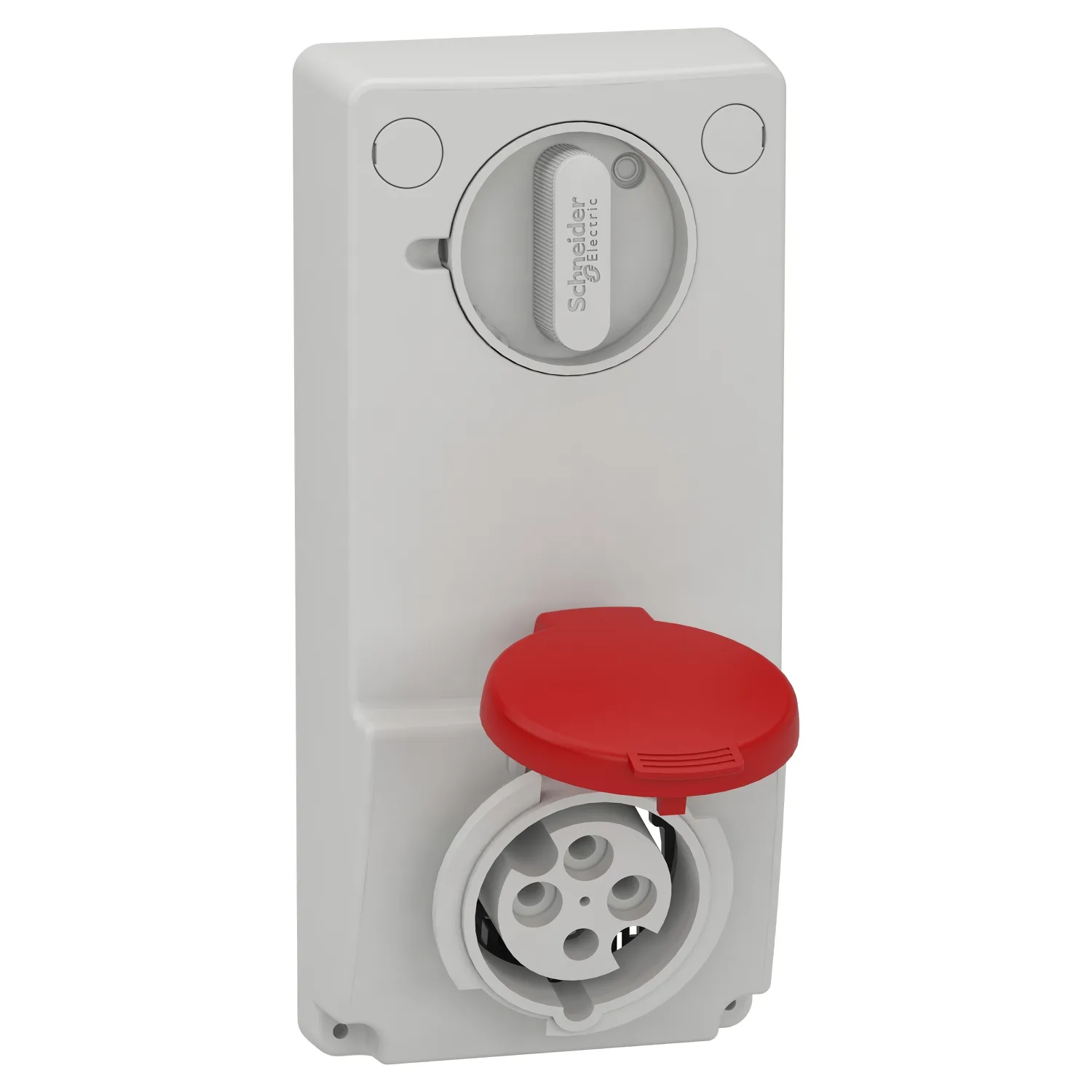 Schneider 82035 - Anbausteckdose verriegelt, 16A, 3p+E, 380-415 V AC, IP44