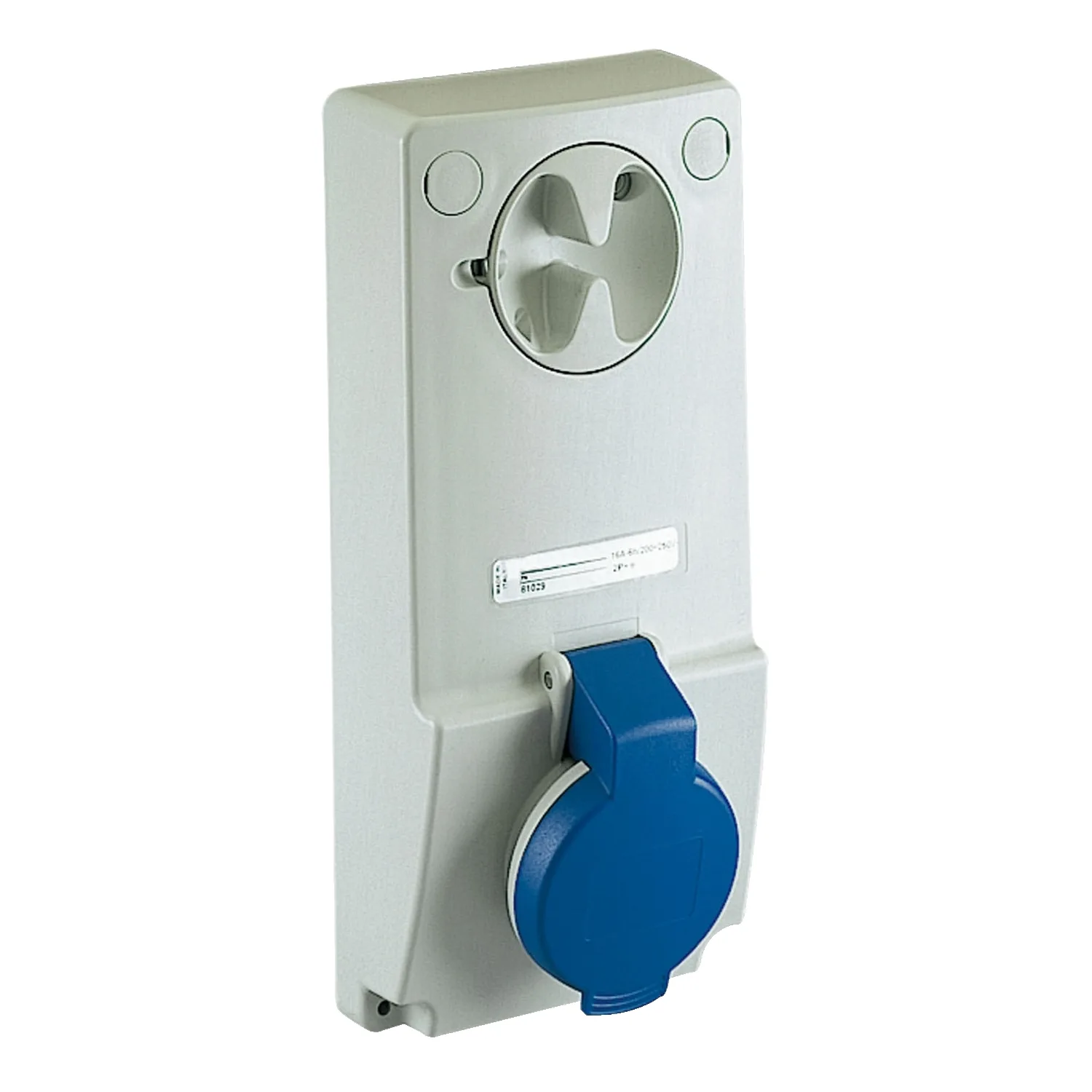 Schneider 82042 - Anbausteckdose verriegelt, 32A, 2p+E, 200-250 V AC, IP44