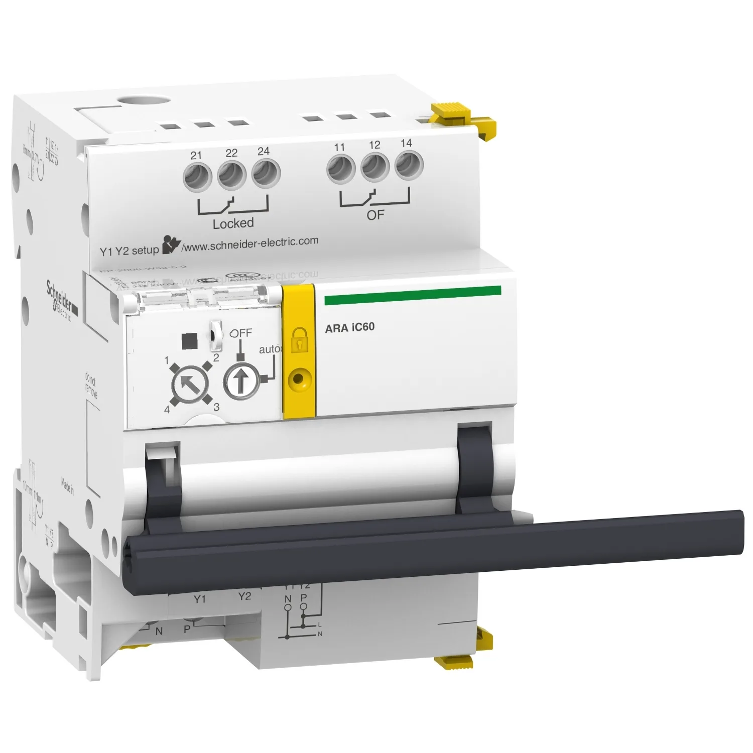 Schneider A9C70134 - iC60 3P-4P için ARA otomatik yeniden kapama yardımcı elemanı - 4 Prog