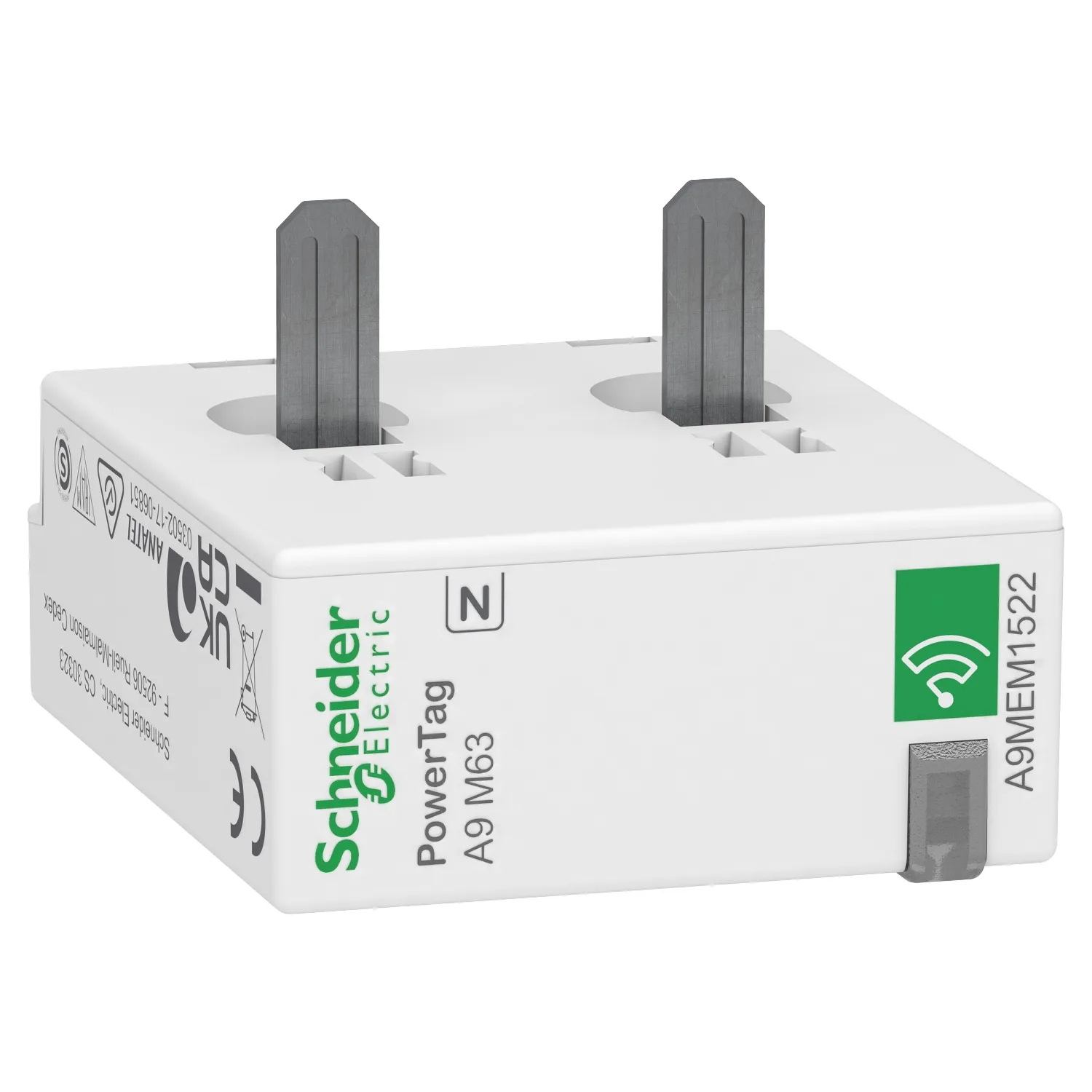 Schneider A9MEM1522 - A9MEM1522 - Wireless enerji sensörü otomatik sigorta üstten/alttan montaj