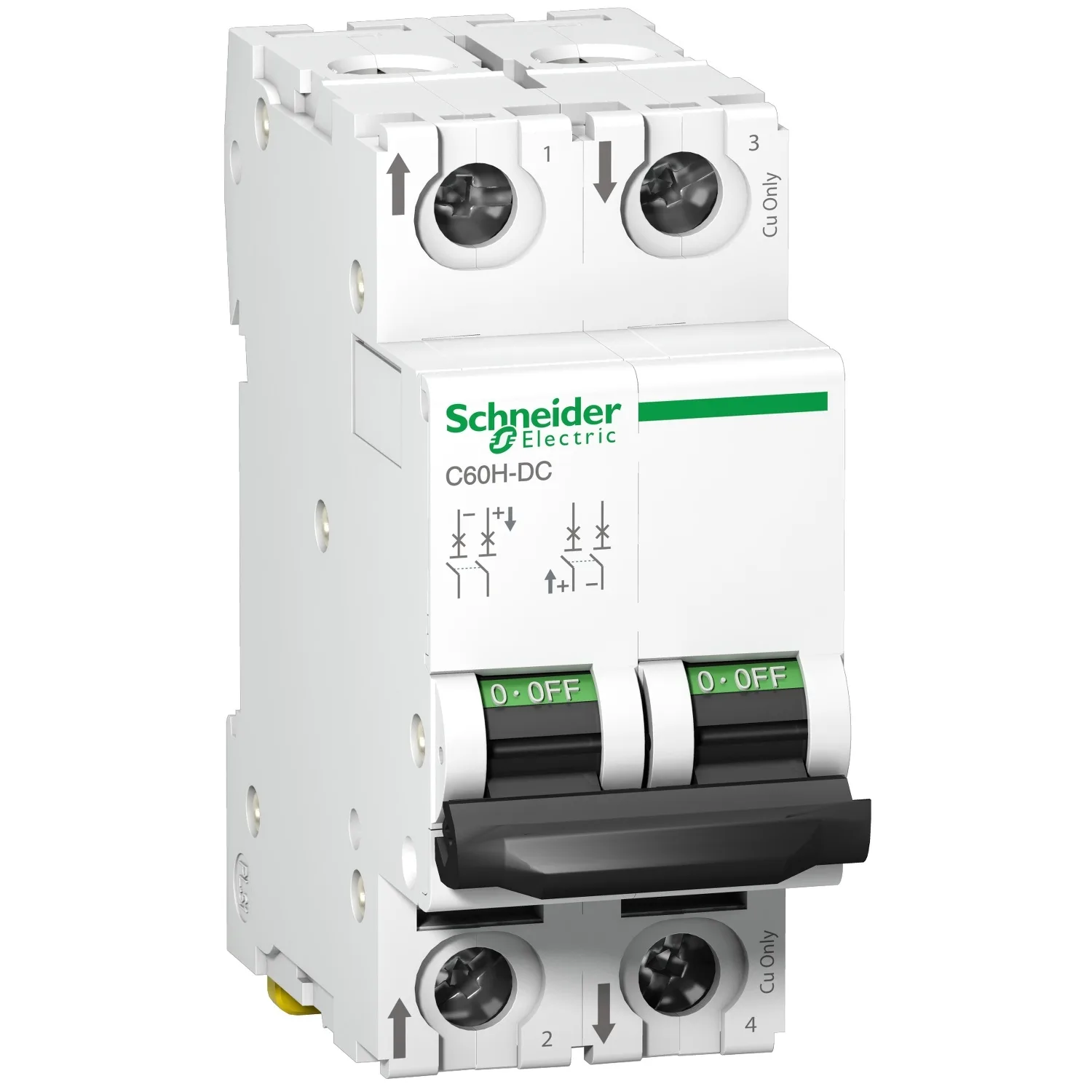 Schneider A9N61522 - A9N61522 - Devre kesici; 500VDC; Inom: 2A; Kutup: 2; DIN rayına montaj için