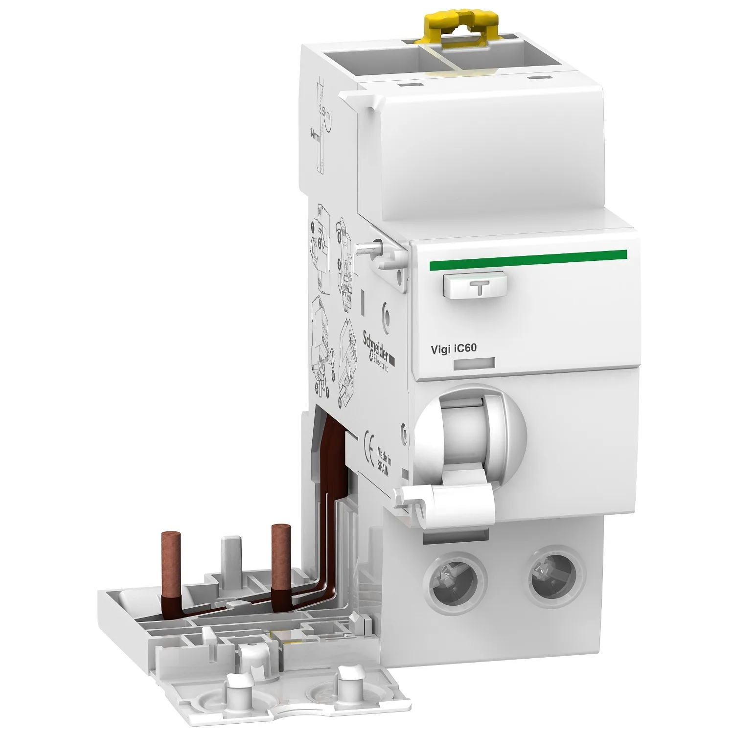 Schneider A9V44263 - Vigi iC60 - kaçak akım ek bloğu - 2P - 63A - 300mA - AC tipi