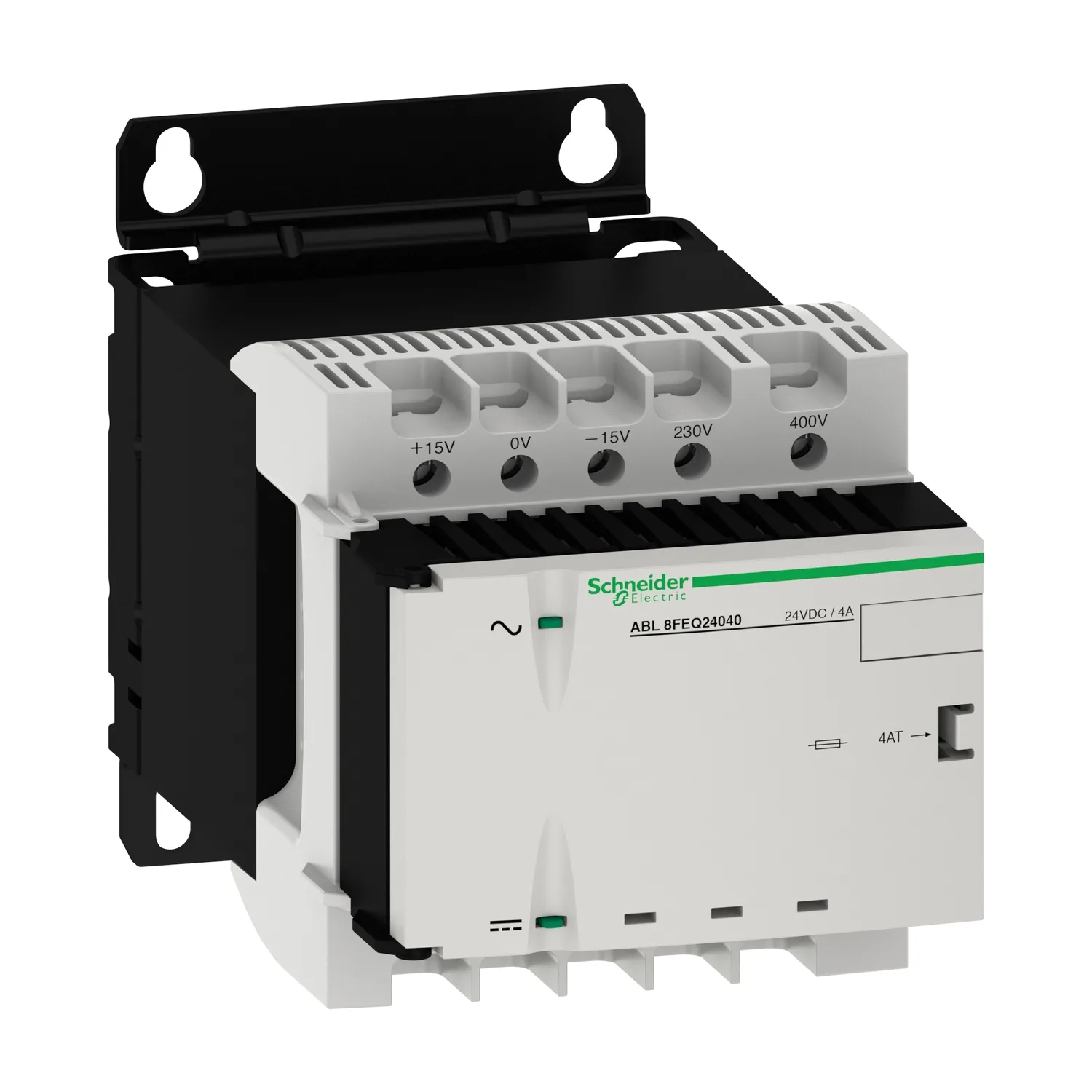 Schneider ABL8FEQ24040 - Spannungsversorgung, Modicon ABL8, gleichgerichtet, gesiebt, 1-/2-phasig, 230-400V AC, 24V DC, 4A, 96W