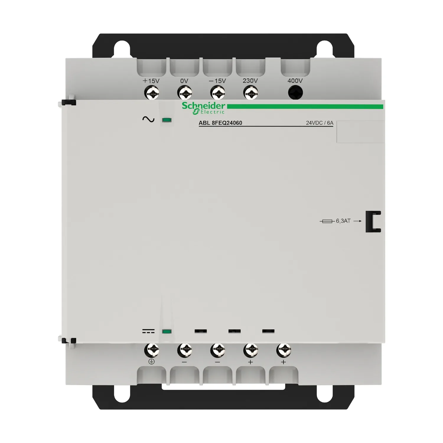 rectified and filtered power supply - 1 or 2-phase - 400 V AC - 24 V - 6 A - 3