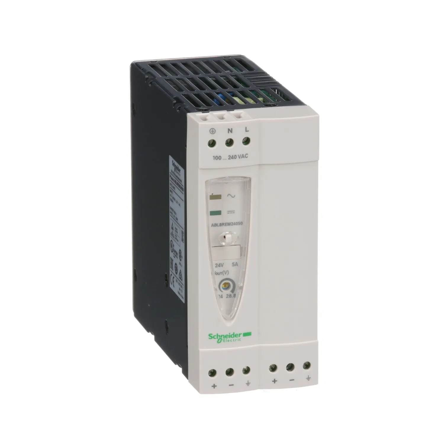 Schneider ABL8REM24050 - Getaktete Spannungsversorgung UNIVERSAL, 100-240VAC, 1-2 P, 24 VDC, 5 A, 120 W