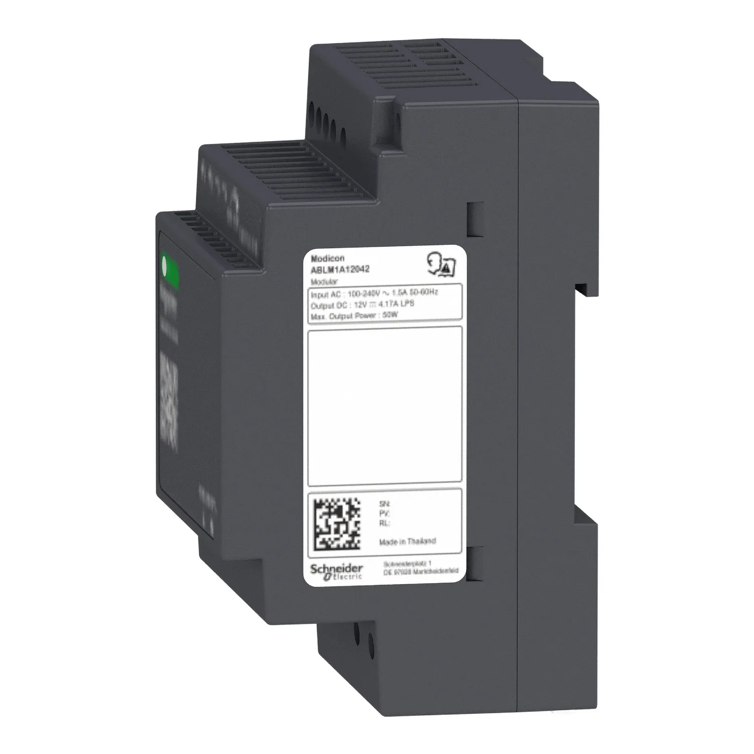 Spannungsversorgung, Modicon ABLM, Modular, getaktet, 1-phasig, 120-240V AC, 12V DC, 4,2A, 50W - 3