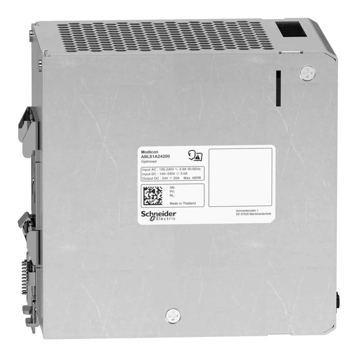 Spannungsversorgung, Modicon ABLS, Optimum, getaktet, 1-phasig, 100-240V AC, 24V DC, 20A, 480W - 2