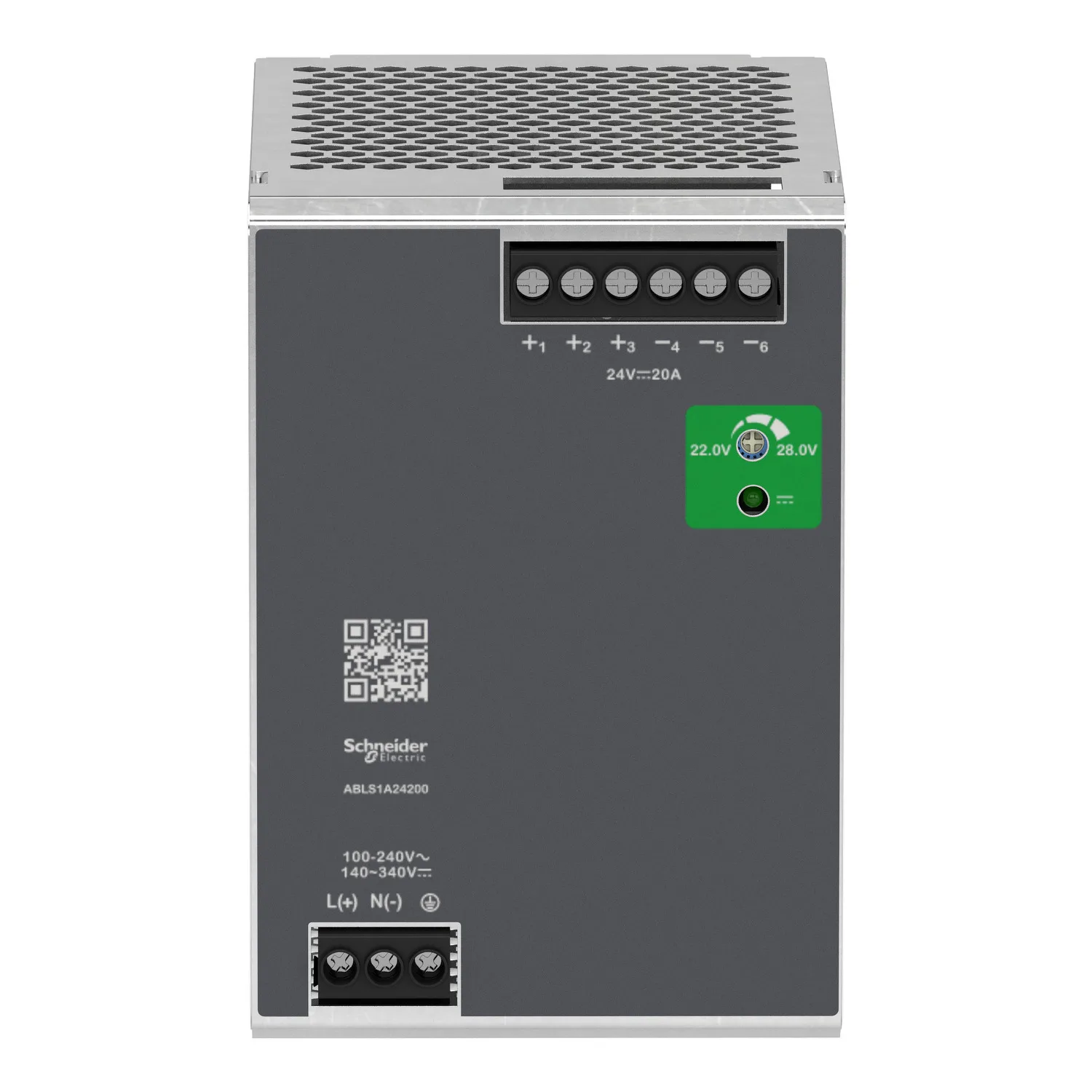Spannungsversorgung, Modicon ABLS, Optimum, getaktet, 1-phasig, 100-240V AC, 24V DC, 20A, 480W - 5