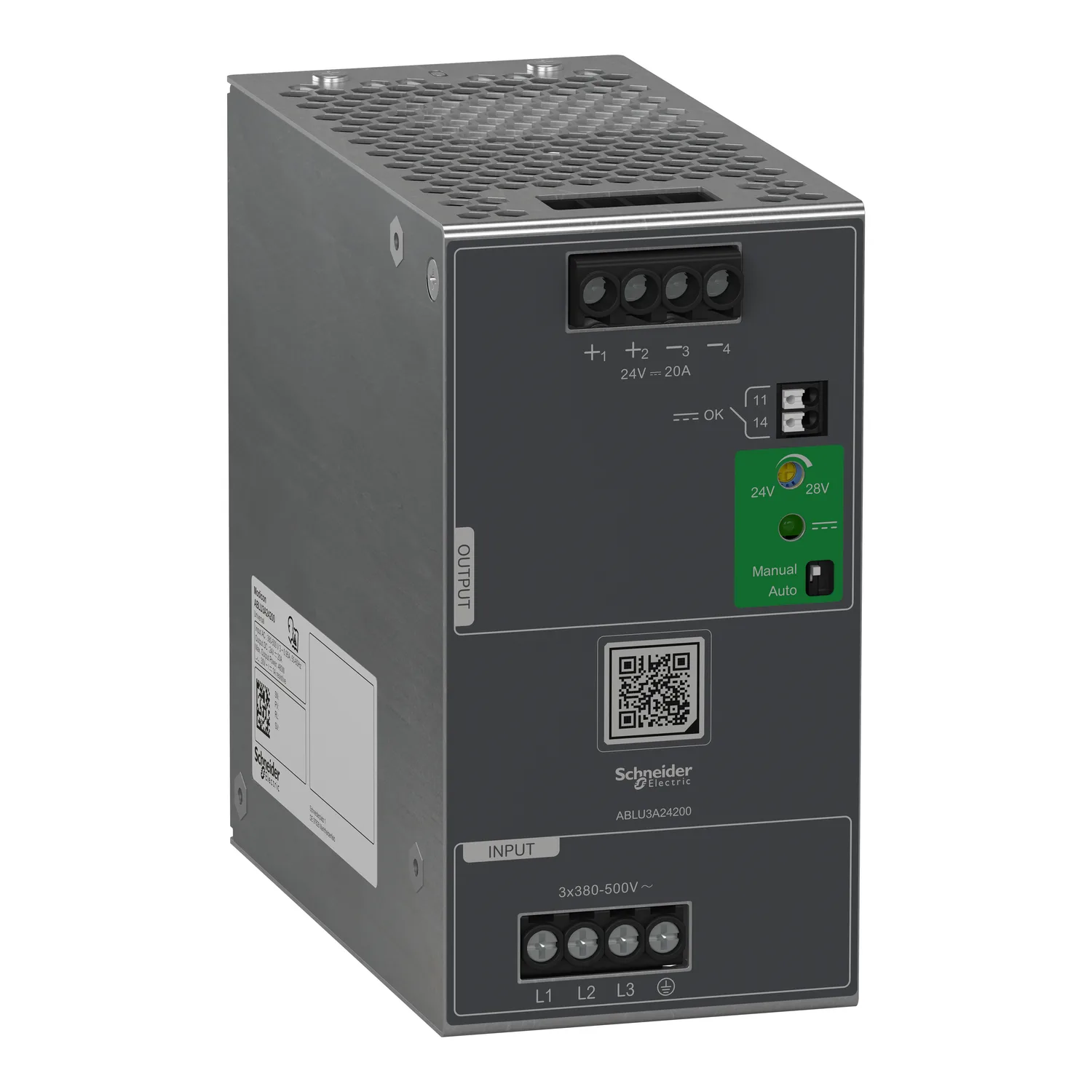 Schneider ABLU3A24200 - Modicon - Alimentation - Sortie 24 VDC - 20A - 3 Phases - Universelle