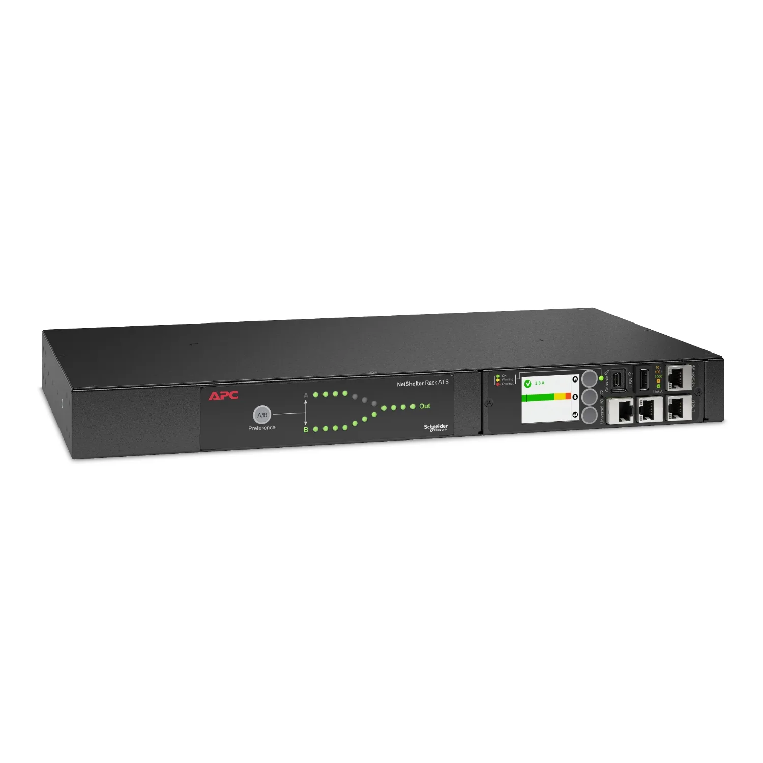 AP4421A - APC Netshelter ATS, 1U, 10A, 230V, C14 Giriş, (12)C13 Çıkış, 50/60Hz - 2