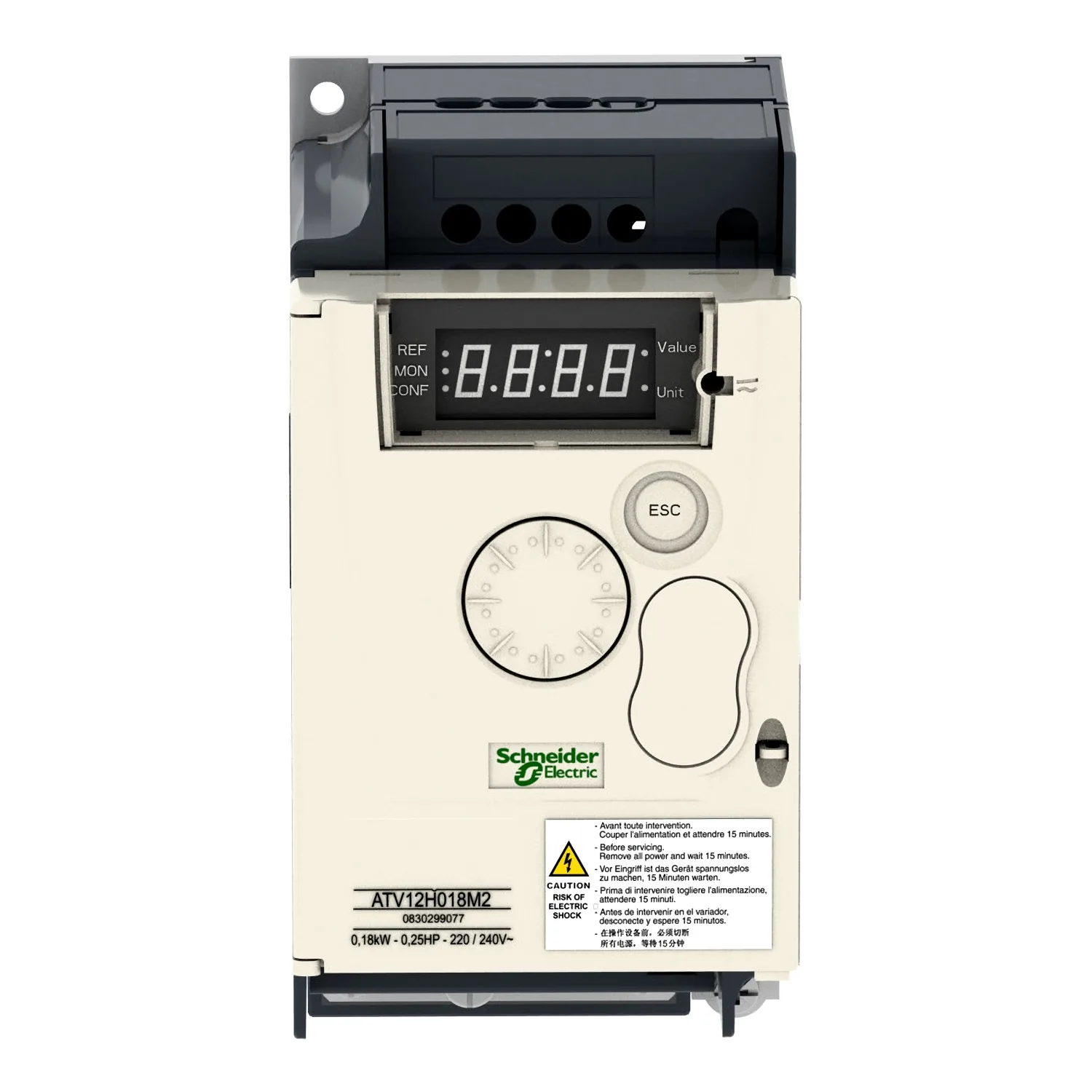 Schneider ATV12H018M2 - Otomasyon modülü: Sürücü; Maks. motor gücü: 0.18kW; 0.1÷400Hz