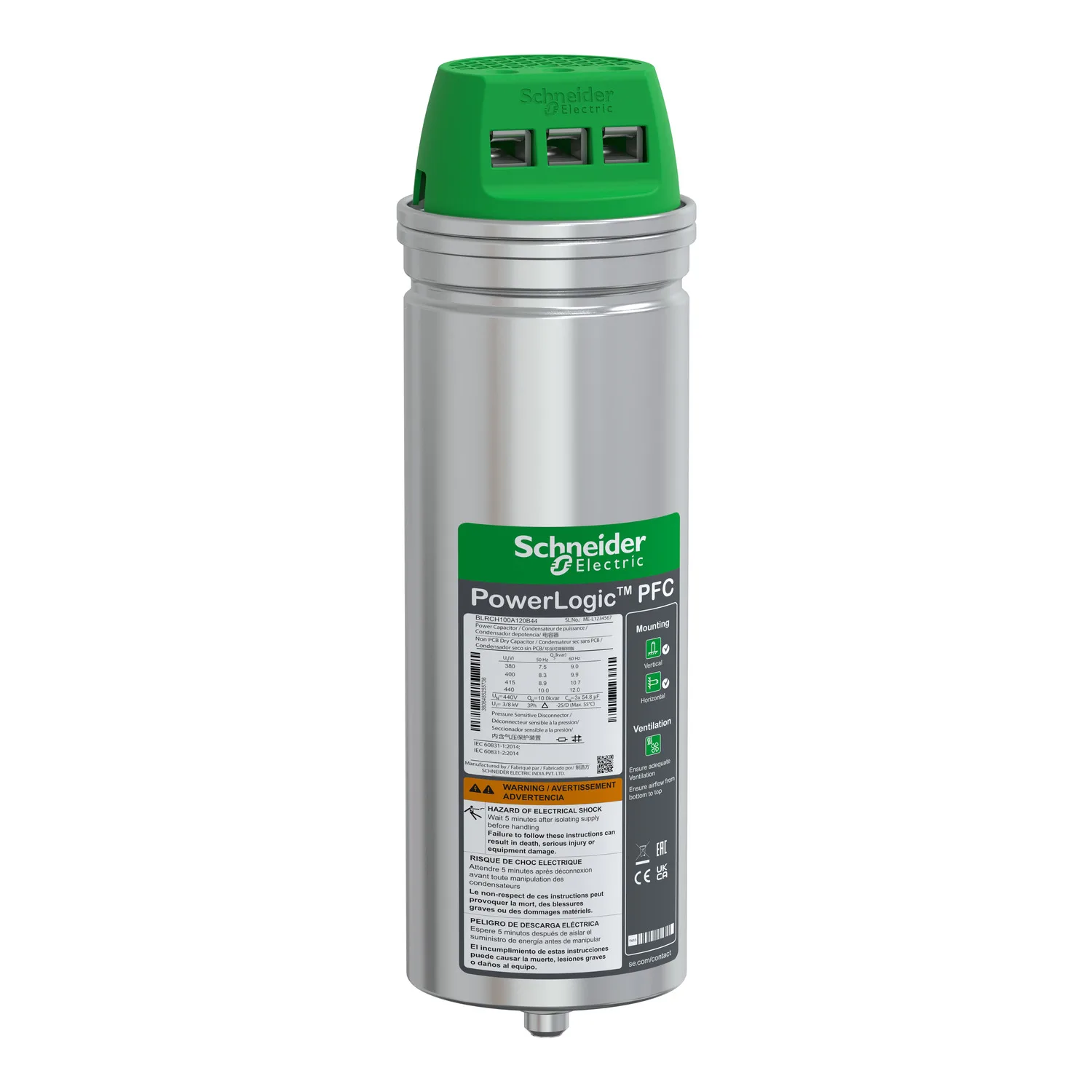 Schneider BLRCH100A120B44 - BLRCH100A120B44 - PowerLogic 440V 10KVar