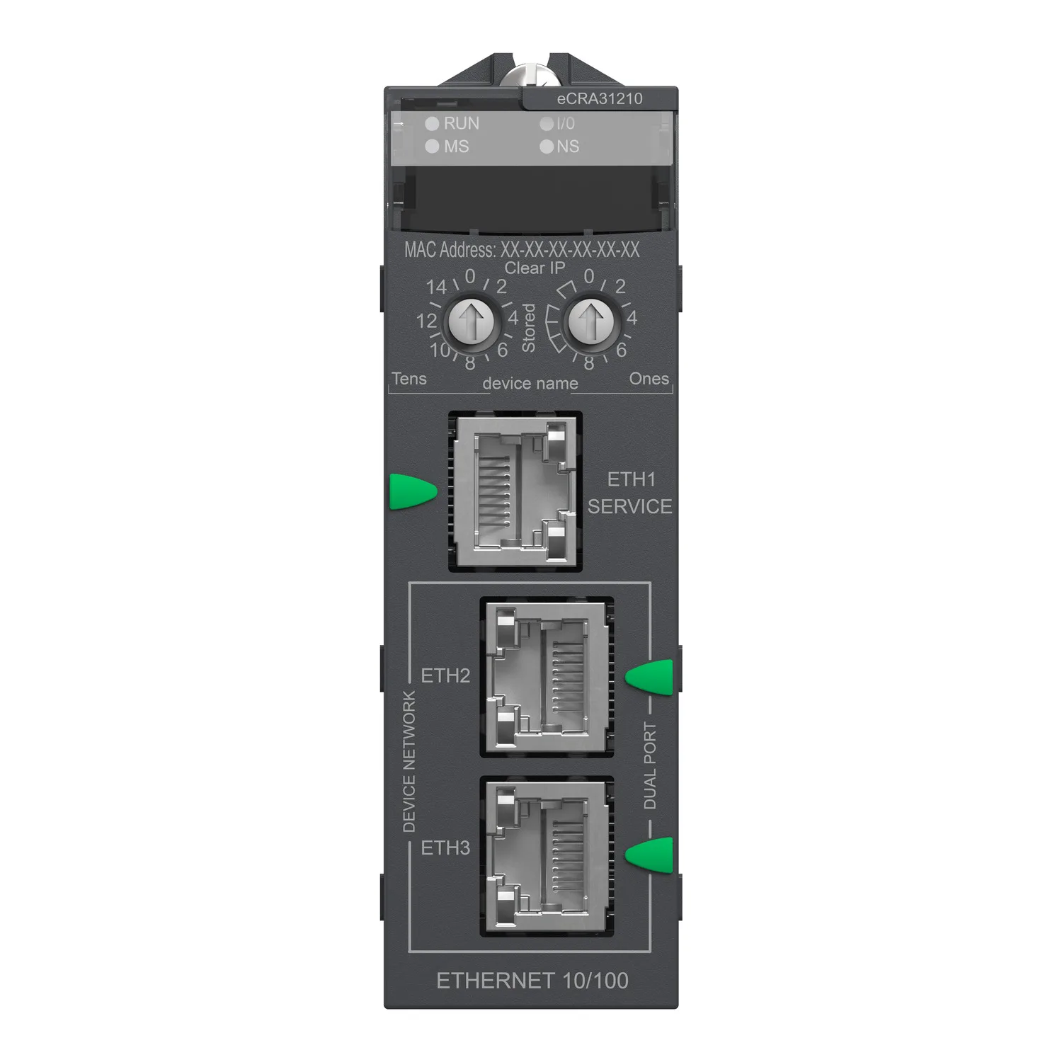 Modicon X80-E-RIO-Kopfadapter für Ethernet-Modulträger als remote EthNet/IP-Station - 4