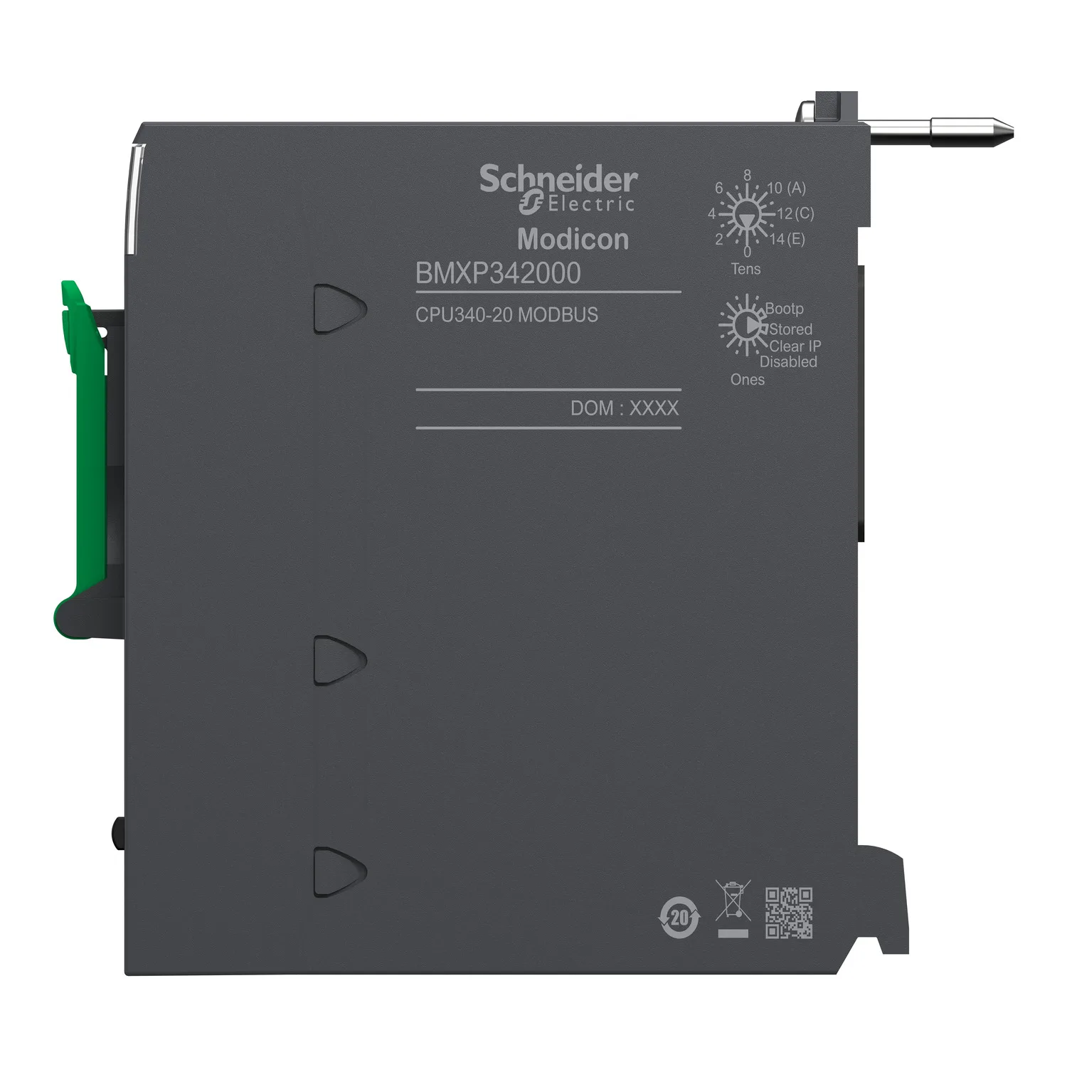 Modicon M340 - processeur - 1024 E/S TOR 256 E/S ANA - 1Modbus - 2