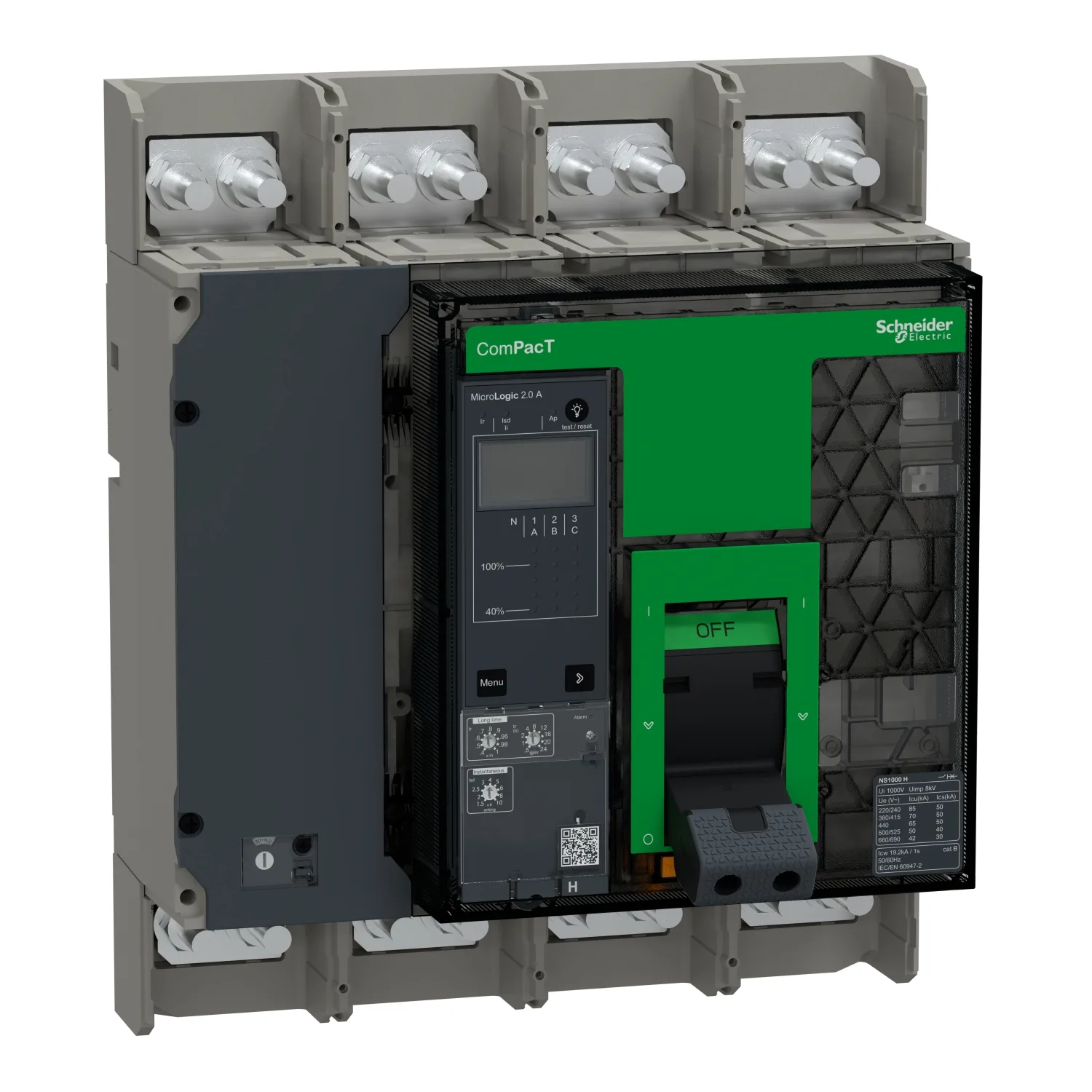 Schneider C100H42AFM - C100H42AFM - NS1000H 70kA 4P 1000A FXD Man. 2.0A