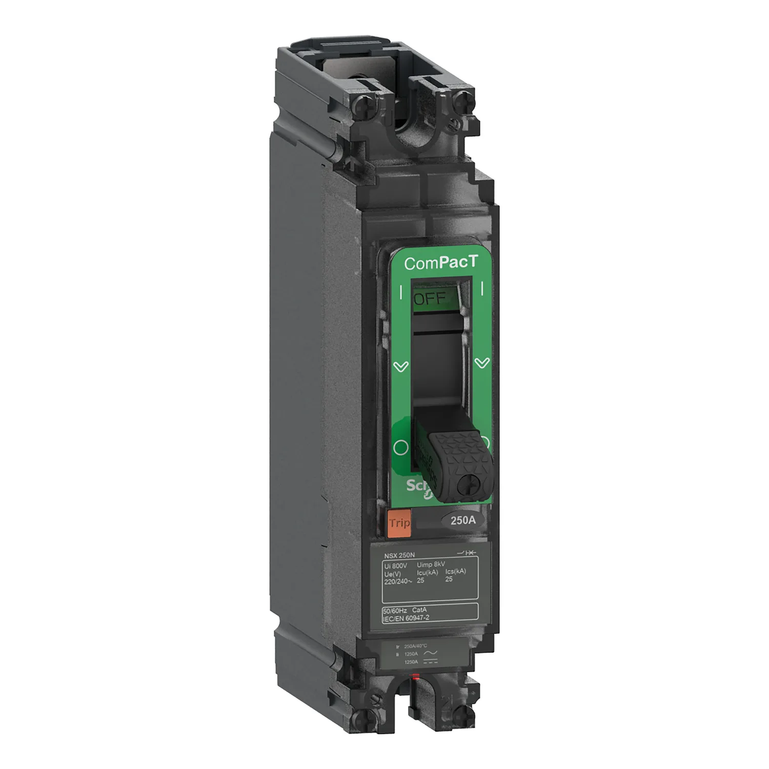 Schneider C10M1TM100 - C10M1TM100 - DC Devre Kesici NSX100M 100A 1P 85KA AC/DC