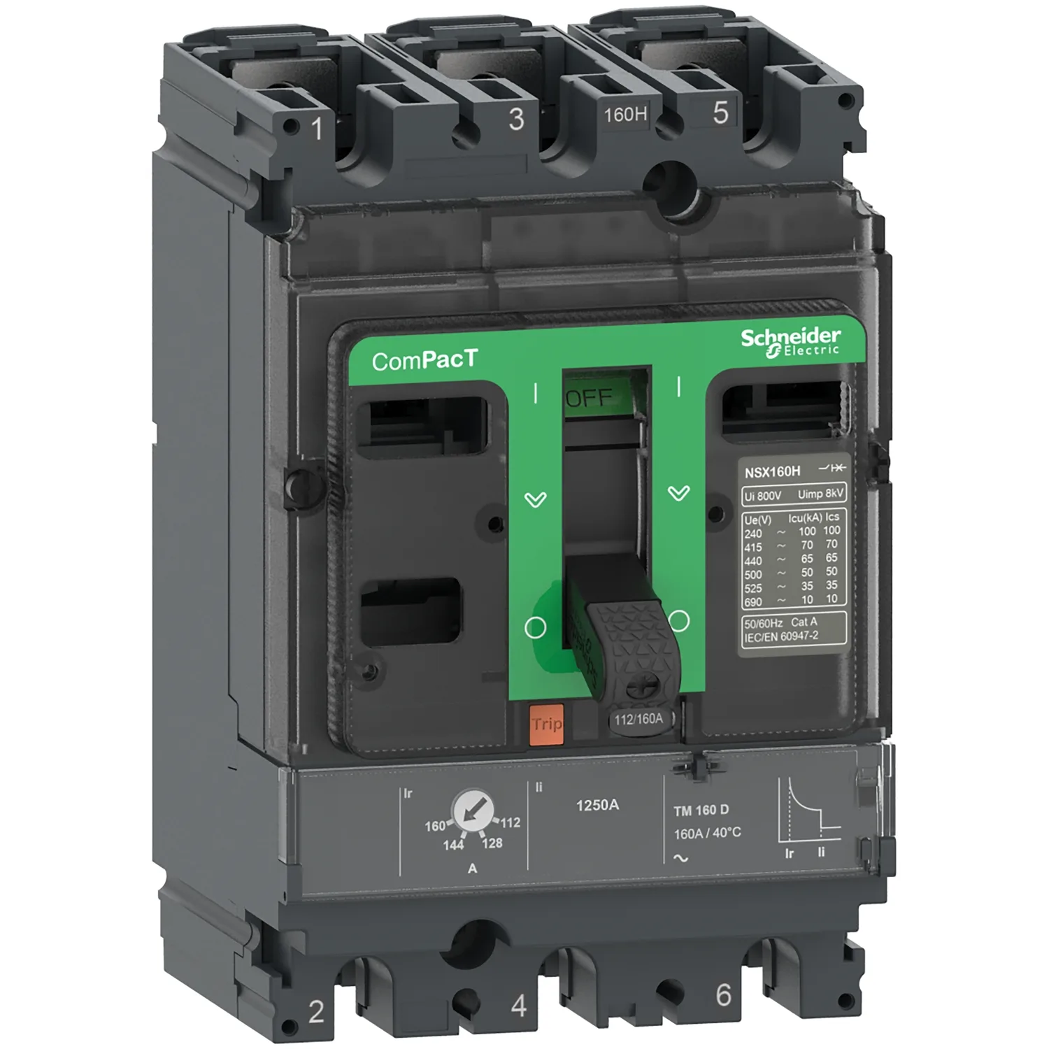 Schneider C10R3TM050 - NSX100 R TM 50D 45kA 690V 3P