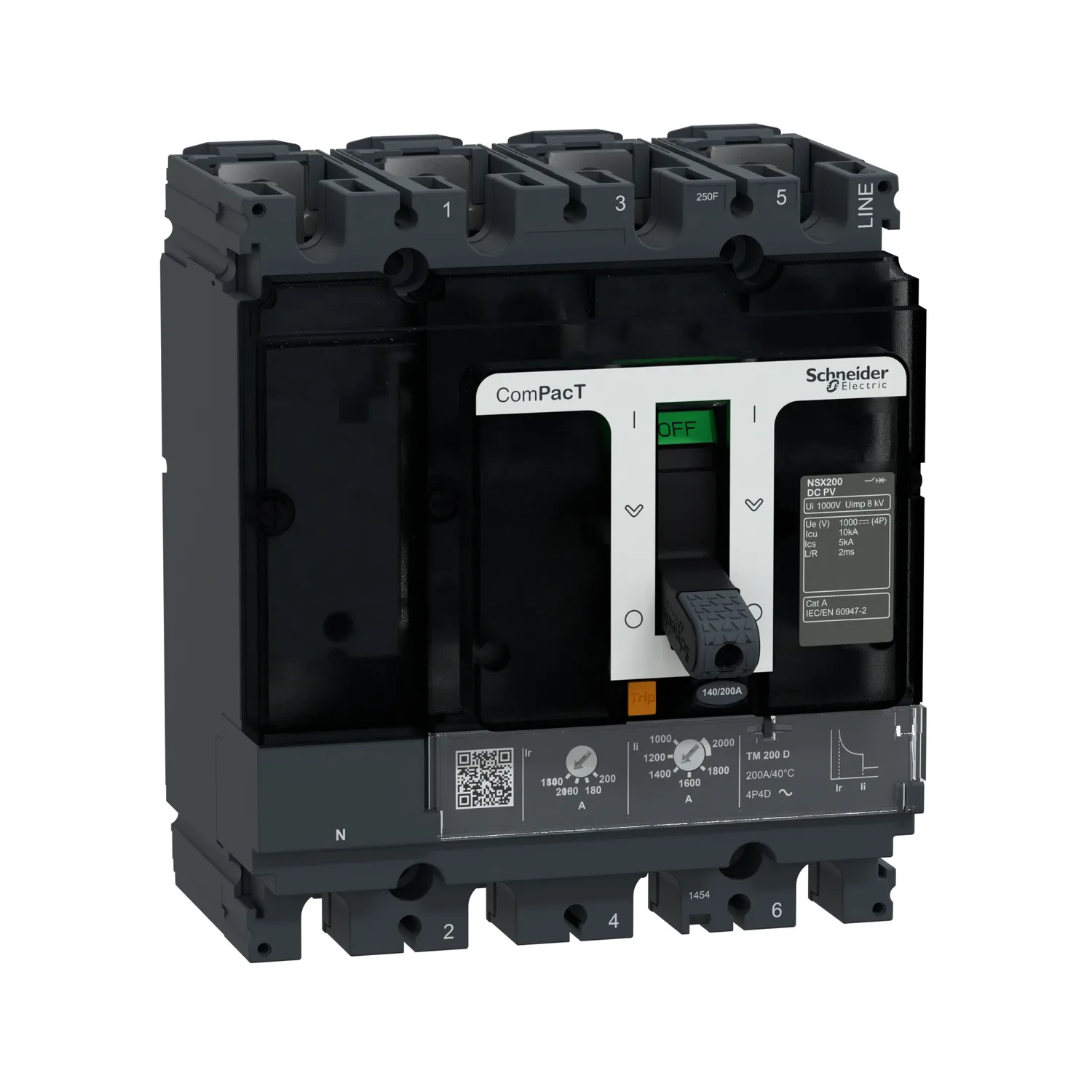 Schneider C25F4TM200D1 - NSX 200 DC PV 200A