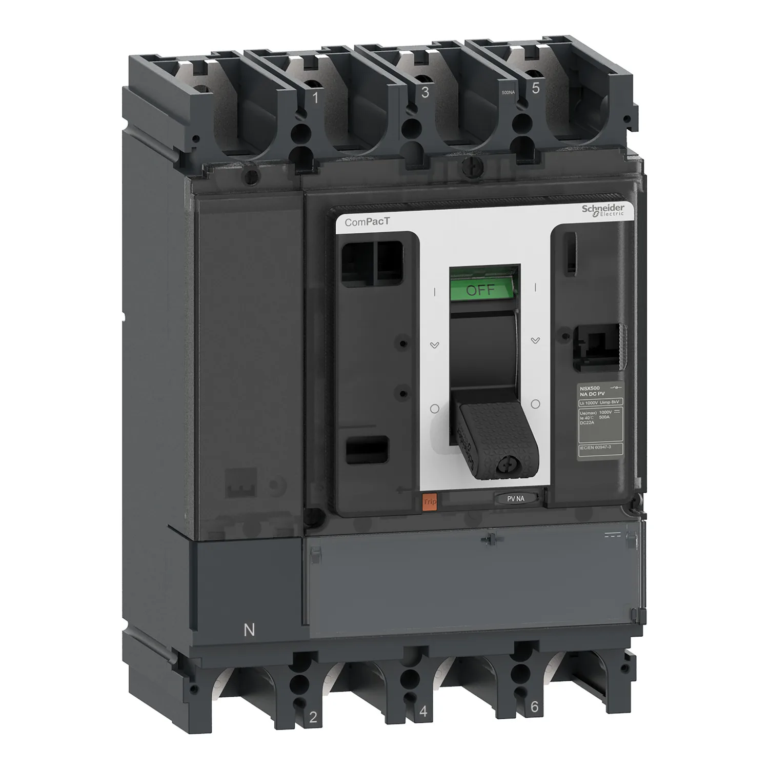 Schneider C404400D1S - ComPacT NSX400 NA DC PV - interrupteur sectionneur CC PV - 400A - 4P - fixe