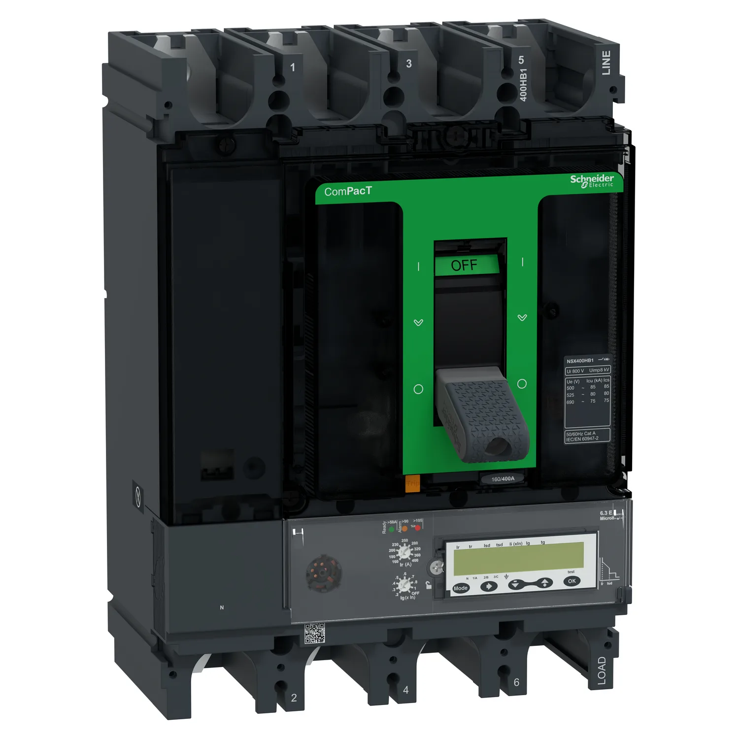 Schneider C40V46E400 - NSX400 HB1 ML6.3 75kA 690V 4P