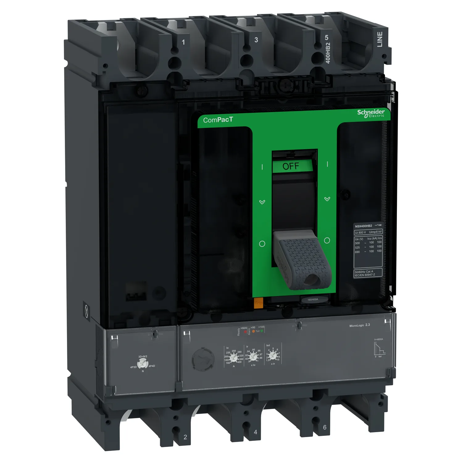 Schneider C40W42D400 - C40W42D400 - NSX400 HB2 ML2.3 100kA 690V 4P