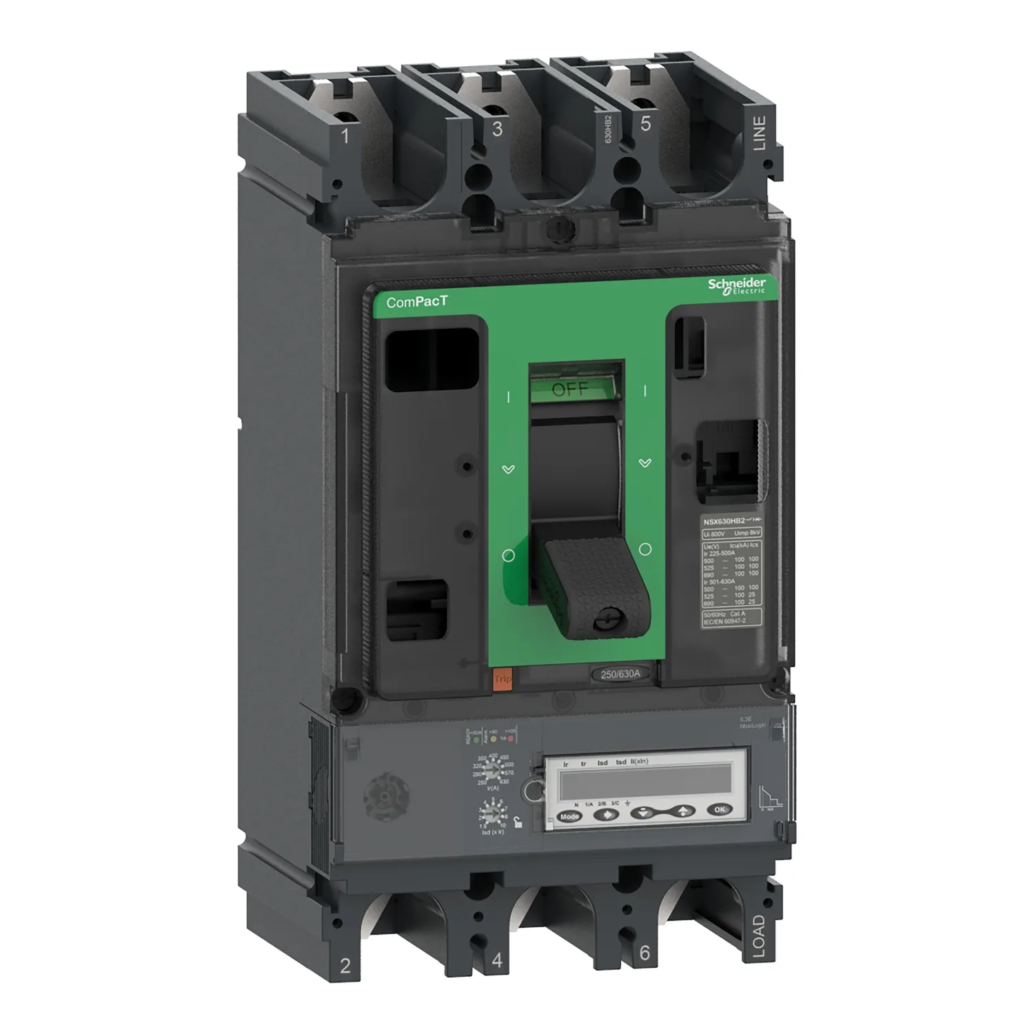 Schneider C63W35E630 - NSX630 HB2 ML5.3 100kA 690V 3P