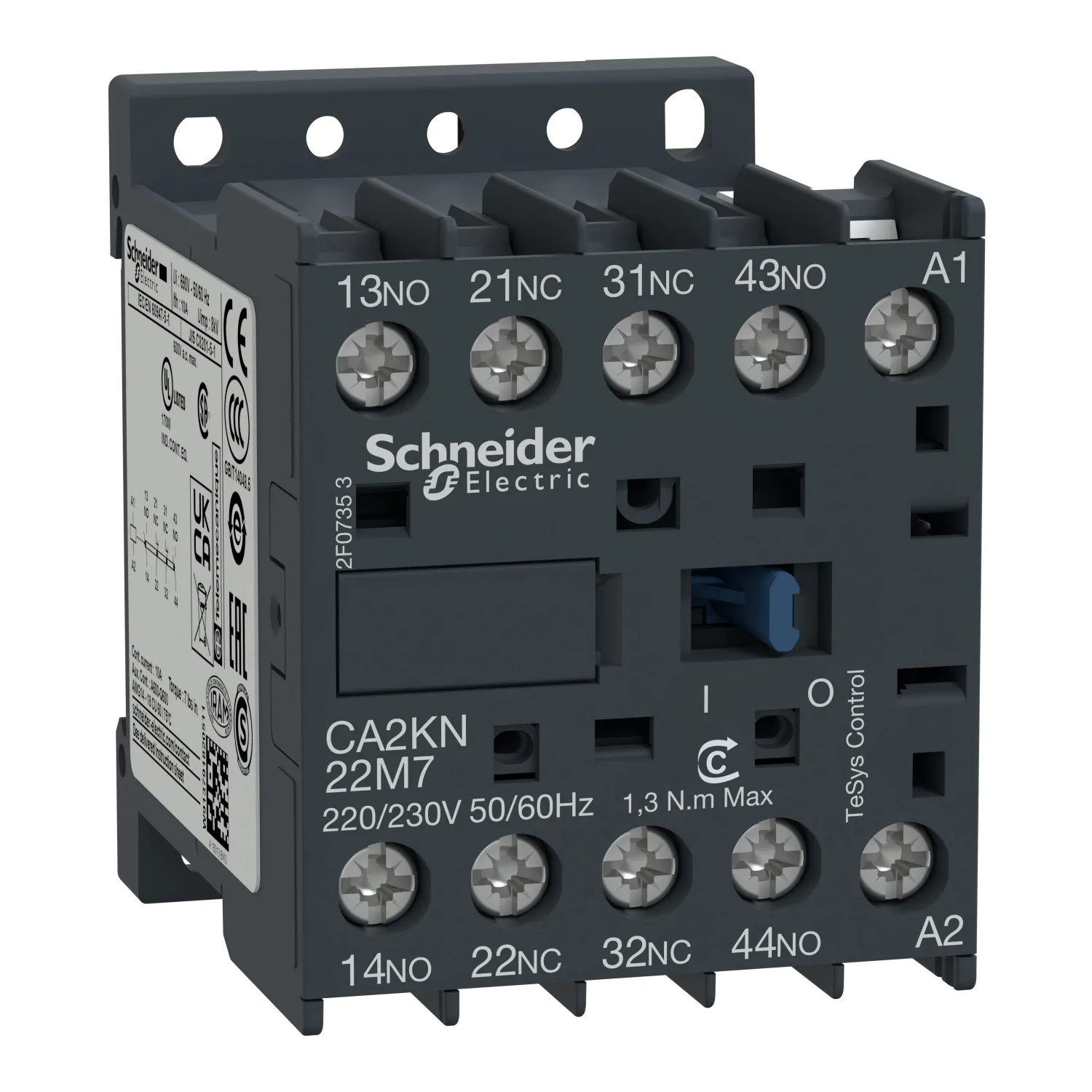 Schneider CA2KN22F7 - Schütz: 4-polig; NC x2 + NO x2; 110VAC; 10A; TeSys D; W: 45mm