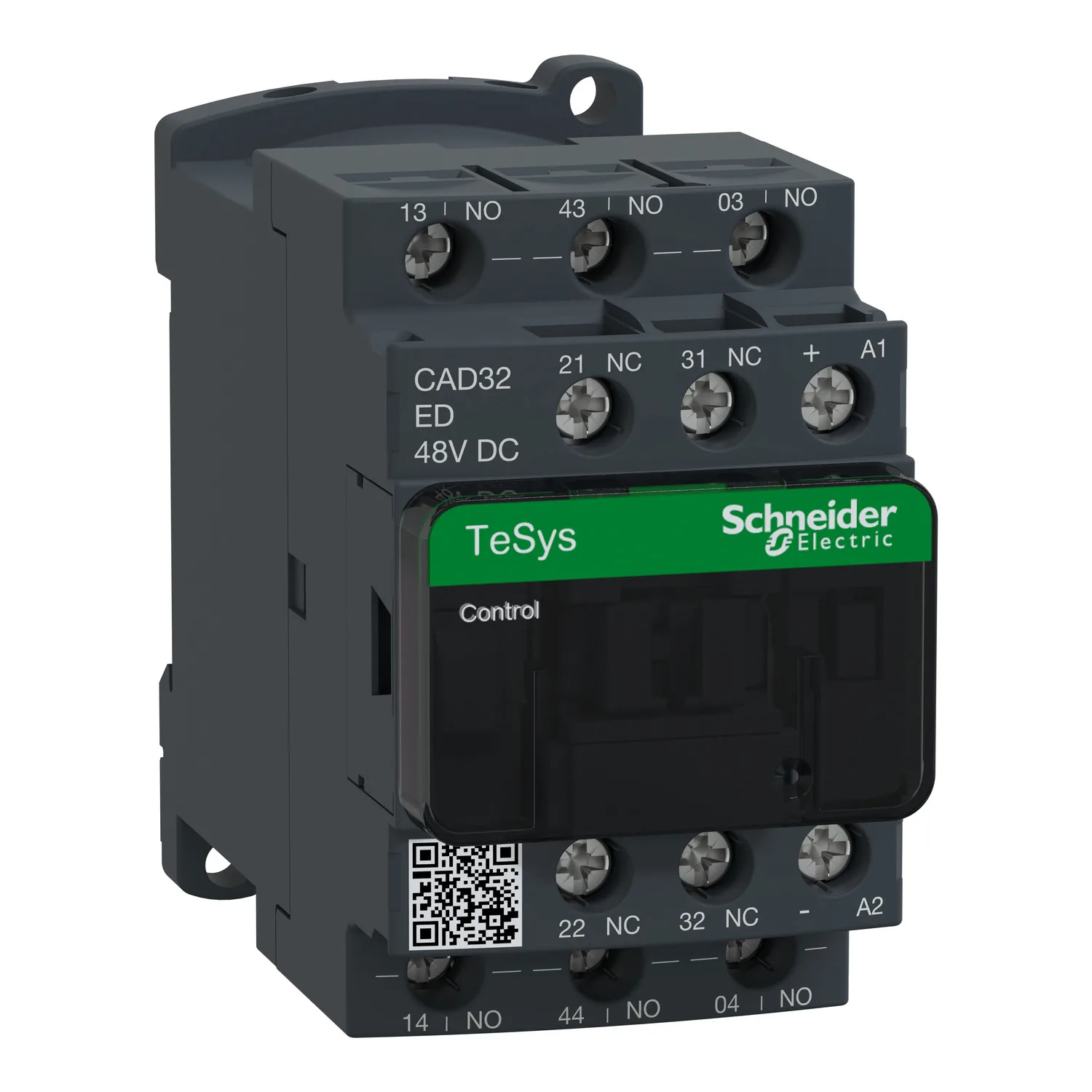 Schneider CAD32ED - Kontaktör: 5 kutuplu; NK x2 + NA x3; 48VDC; 10A; TeSys D; G: 45mm; 690V