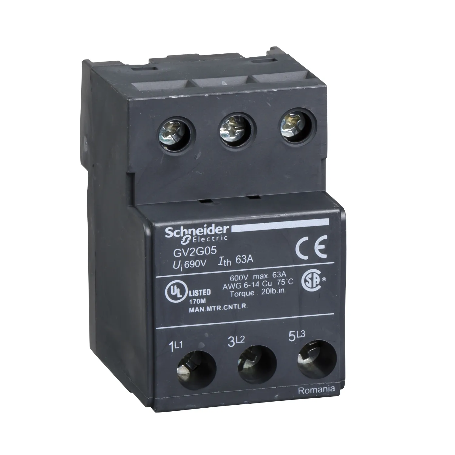 Schneider GV2G05 - Besleme bloğu