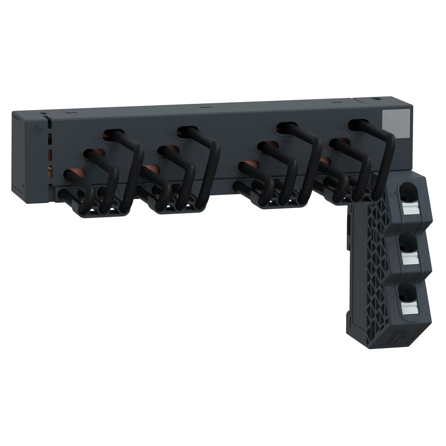 Schneider GV2G4RA - TeSys - OptionOption Snap In - 4 Dérivation pour jeu de barres RF GV2 63A