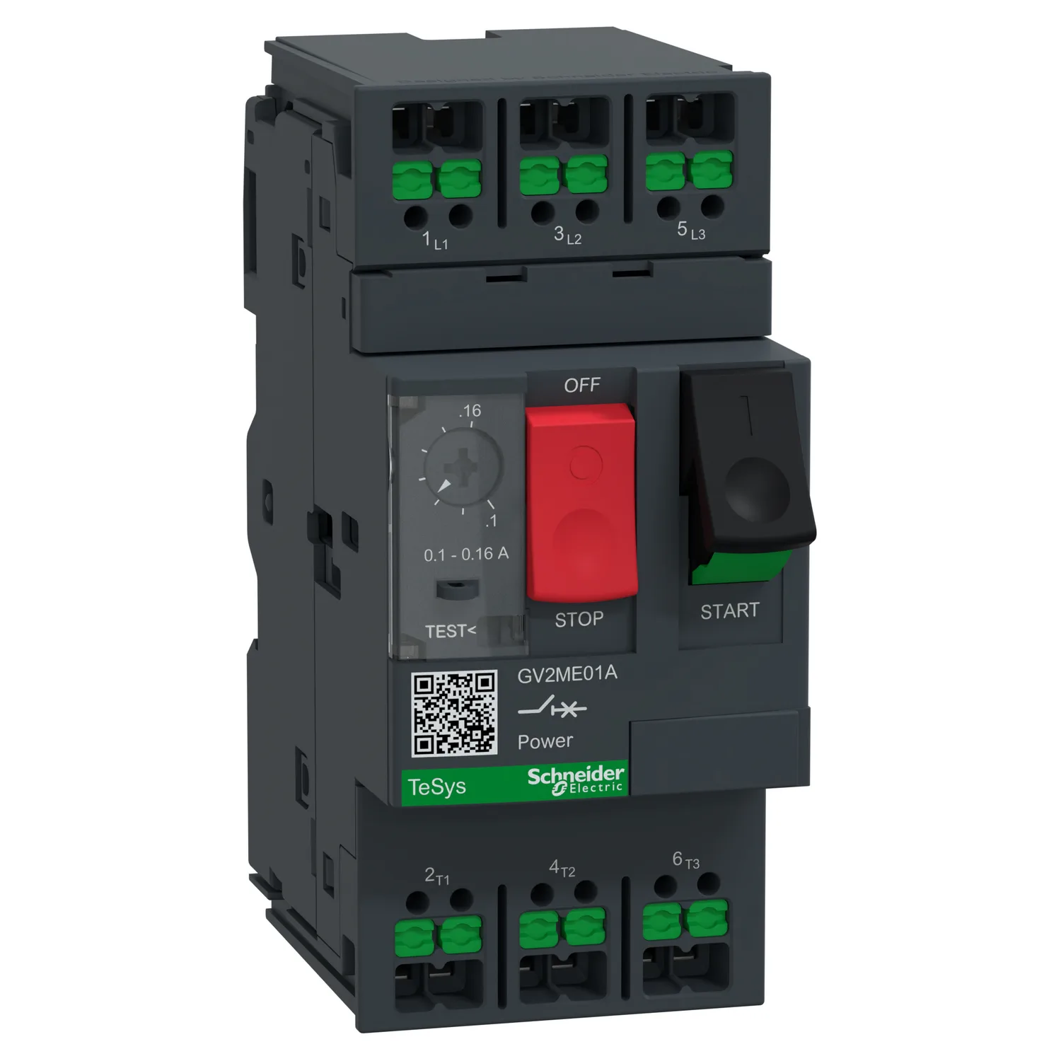 Schneider GV2ME01A - TeSys Deca GV2 Termik Many 0.16A PB Snap-in