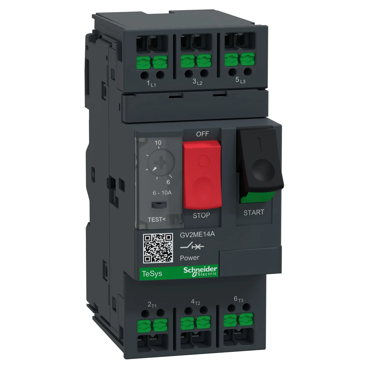 Schneider GV2ME14A - TeSys Deca GV2 Termik Many 10A PB Snap-in