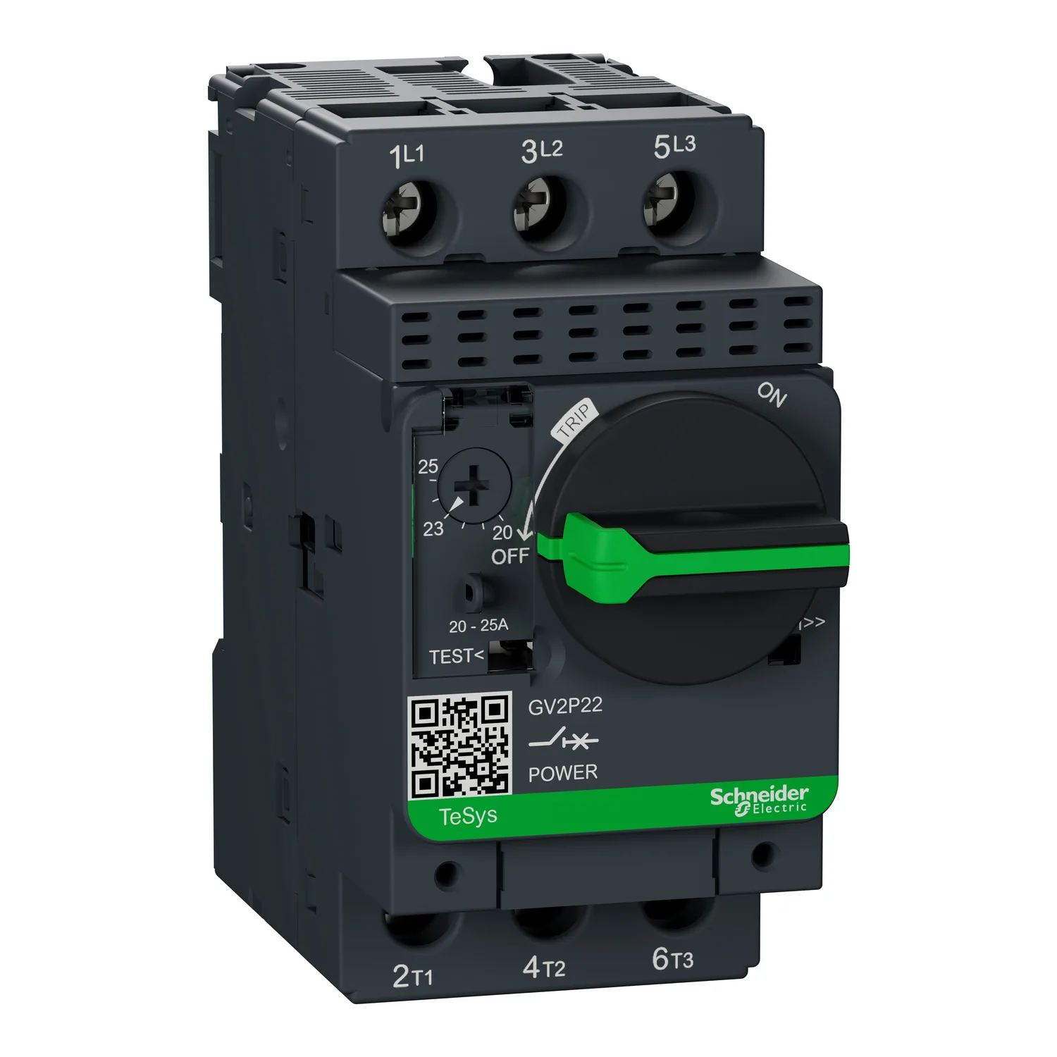Schneider GV2P22 - Motor breaker; 11kW; 230÷690VAC; for DIN rail mounting; IP20