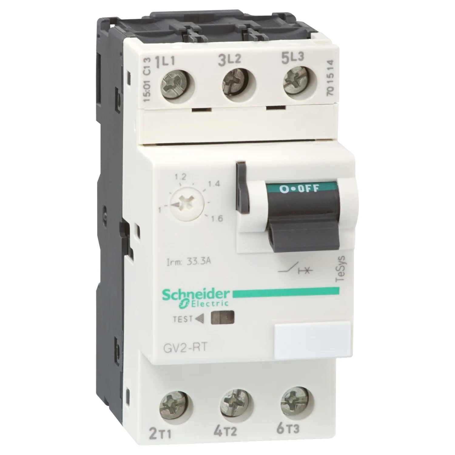 Schneider GV2RT04 - Interrupteur de moteur; 0,12/0,18kW; 230÷690VAC; pour rail DIN