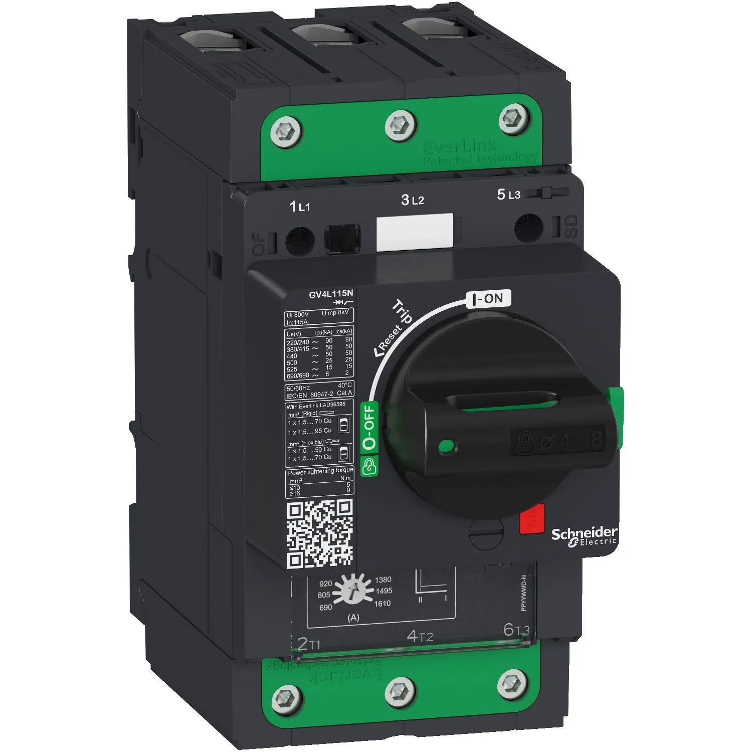 Schneider GV4L25N - GV4L25N - TeSys GV4 Motor Devre Kesici Many. 3P 25A 50kA