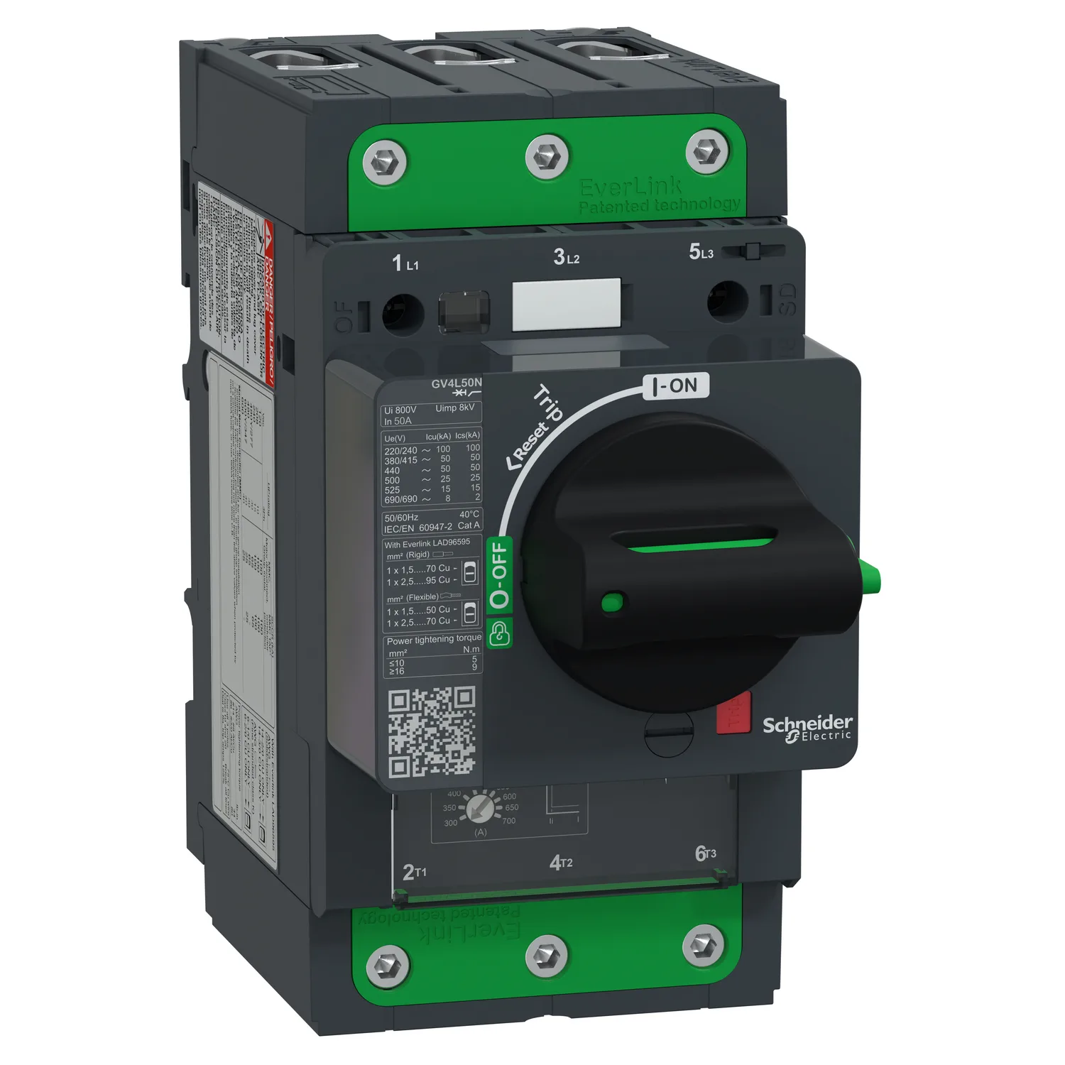 Schneider GV4L50N - GV4L50N - TeSys GV4 Motor Devre Kesici Many. 3P 50A 50kA