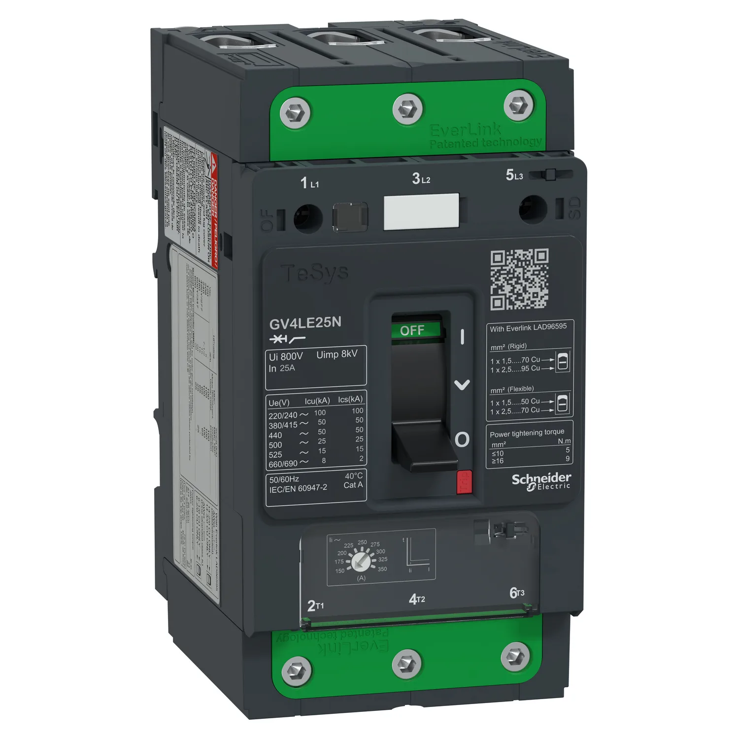 Schneider GV4LE25N - GV4LE25N - TeSys GV4 Motor Devre Kesici Many. 3P 25A 50kA