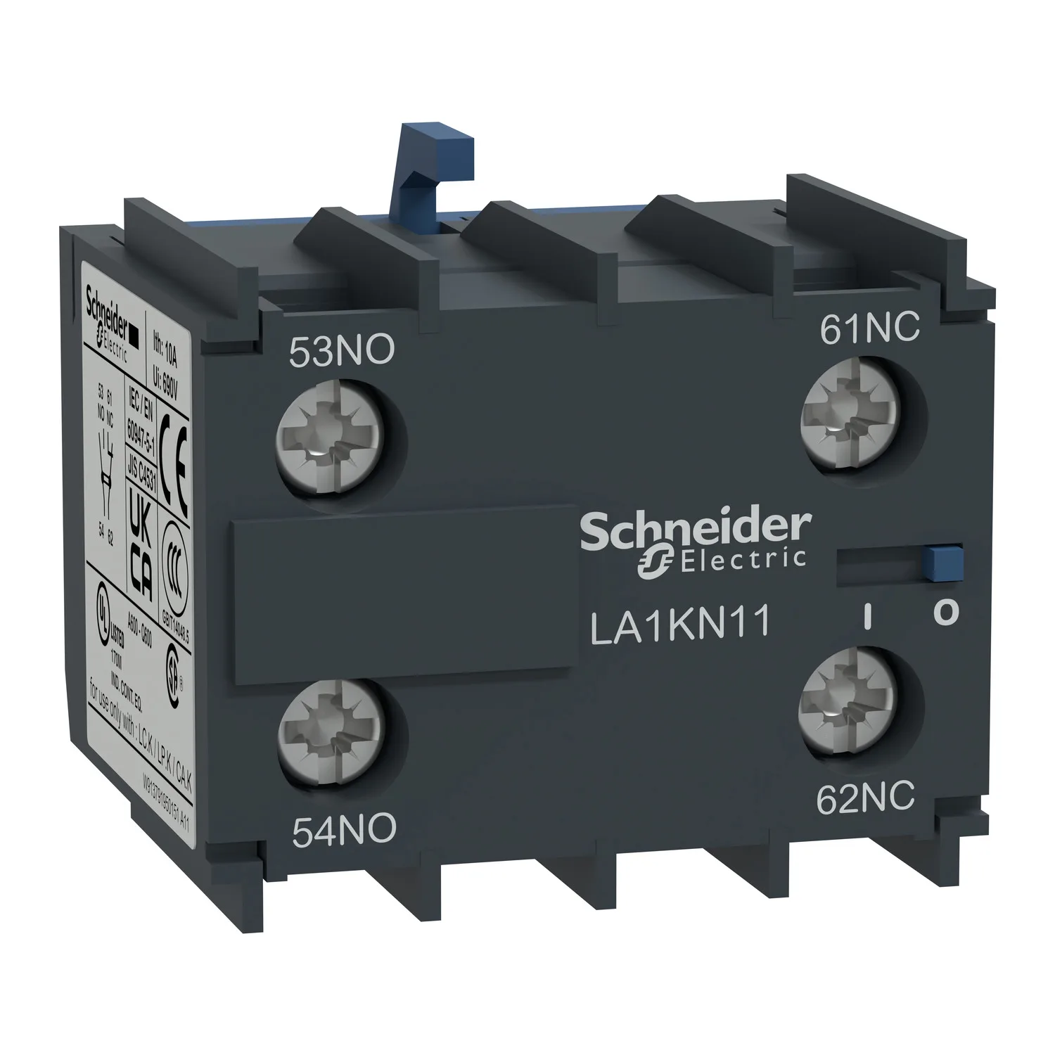 Schneider LA1KN11 - LA1KN11 - Yardımcı kontaklar; vidalı klemensler; ön montaj; Kontaklar: NC + NO