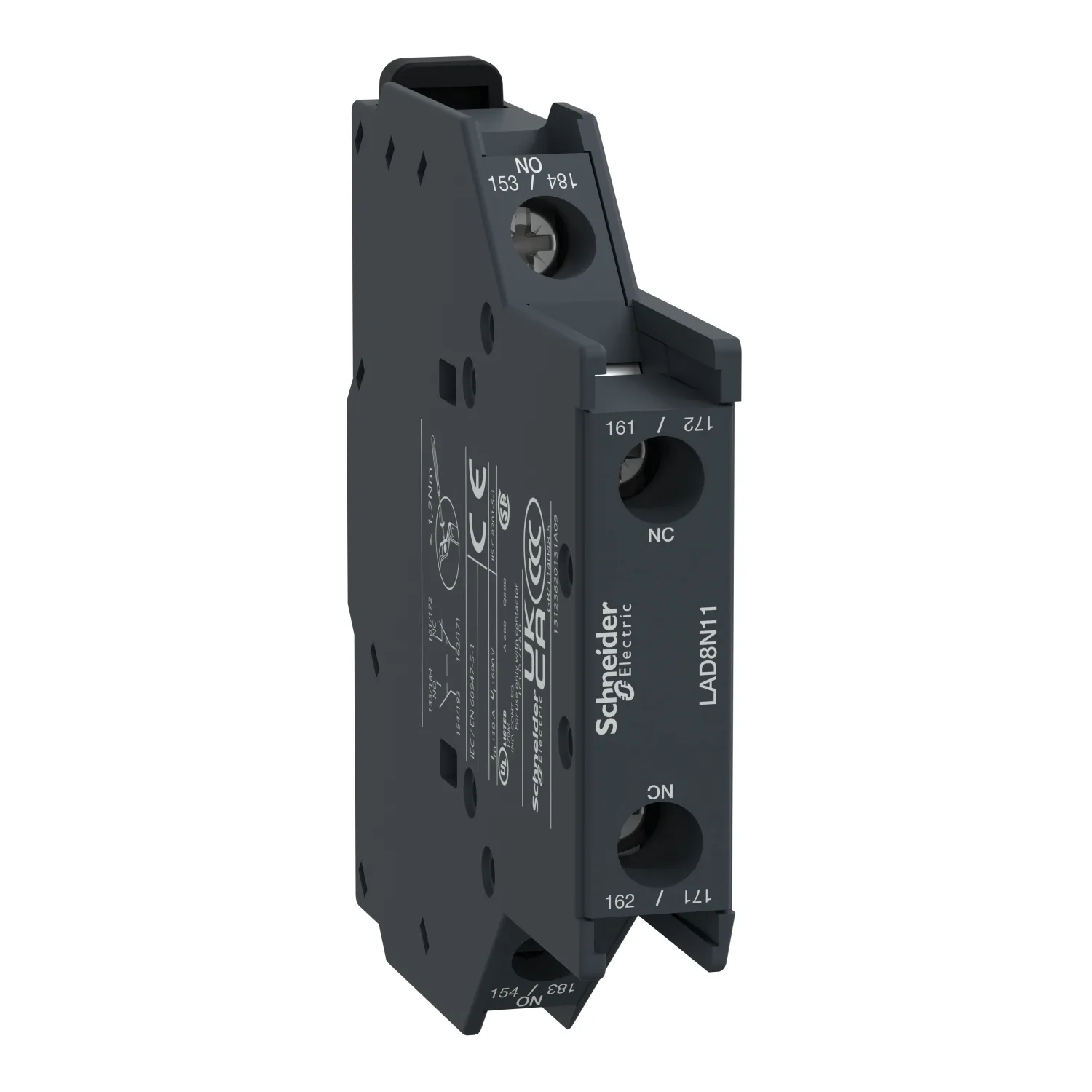 Schneider LAD8N11 - LAD8N11 - Yardımcı kontaklar; vidalı terminaller; yanal; Kontaklar: NC + NO