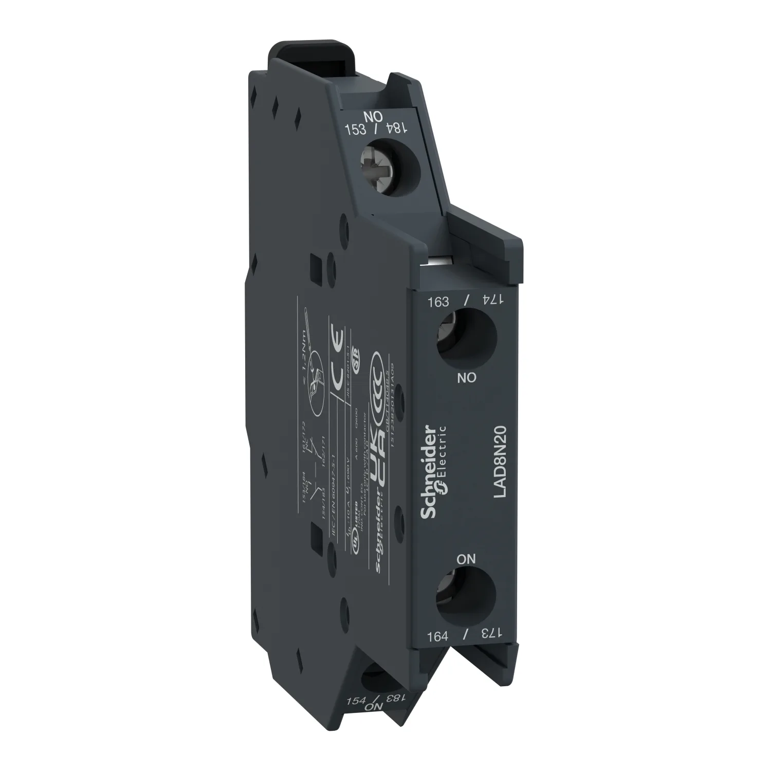 Schneider LAD8N20 - LAD8N20 - Yardımcı kontaklar; vidalı terminaller; yanal; Kontaklar: NO x2