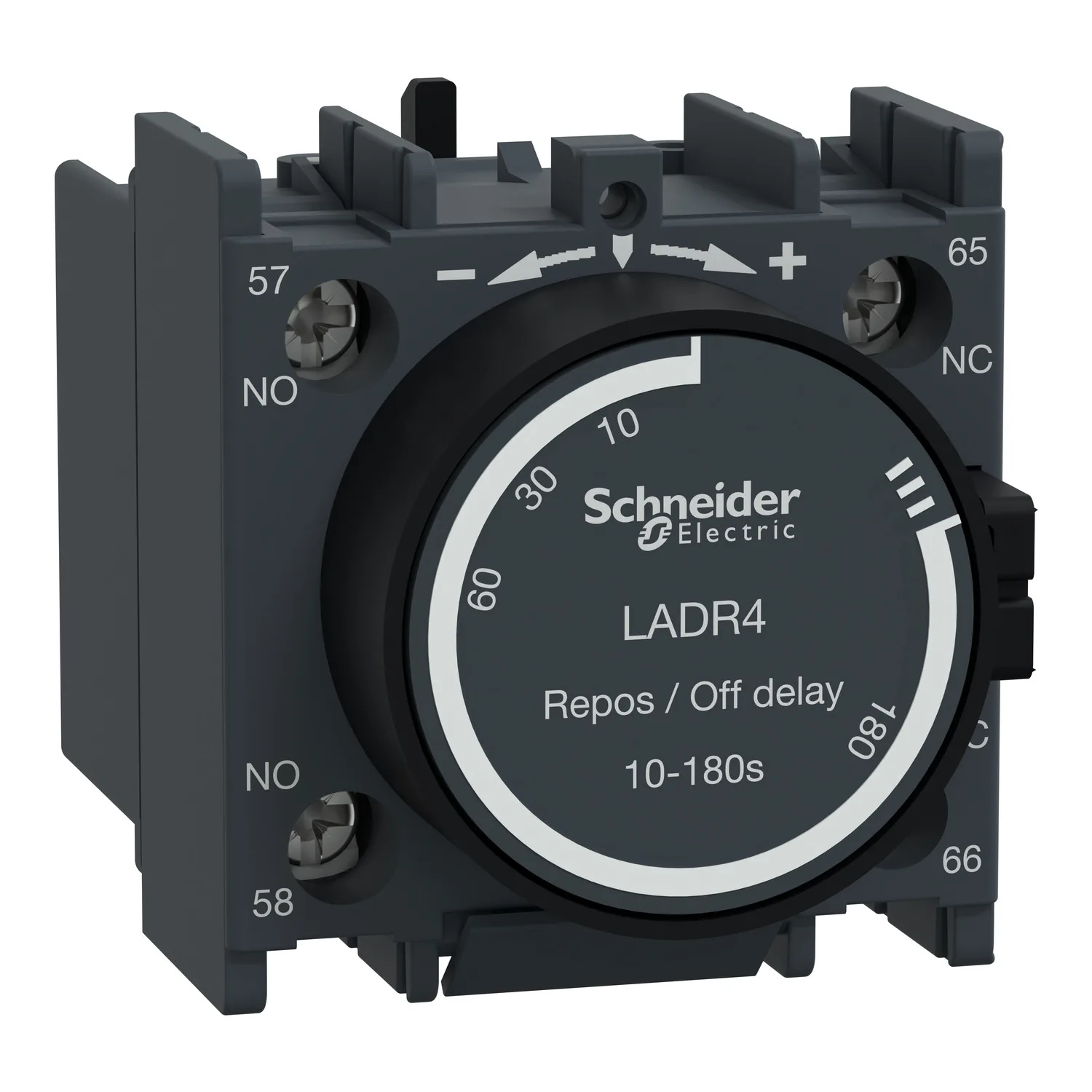 Schneider LADR4 - Verzögerungskontakte; Schraubanschlüsse; Front; 10÷180s; TeSys D